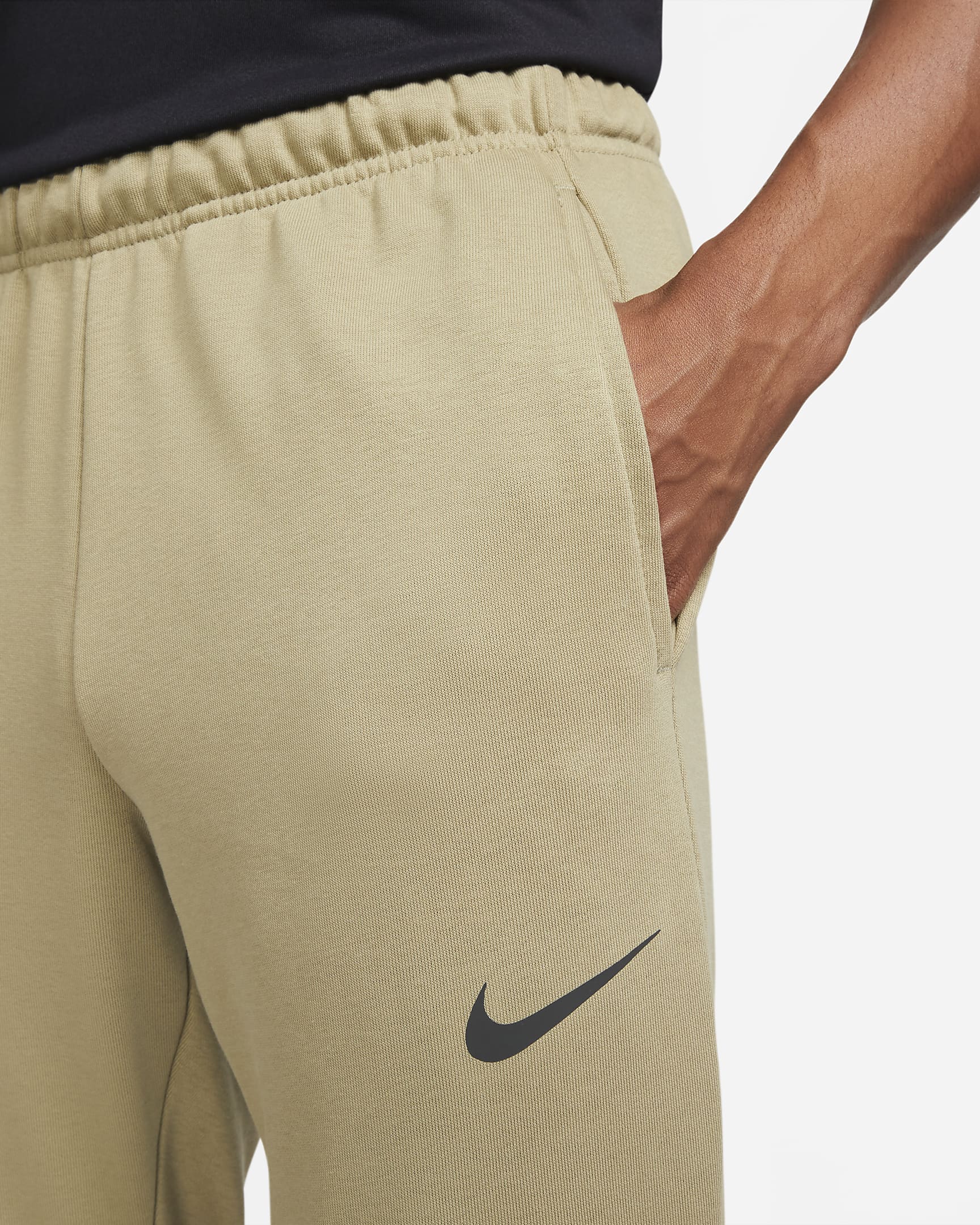 Nike Dry Dri-FIT schmal zulaufende Fitness-Fleece-Hose für Herren - Neutral Olive/Schwarz