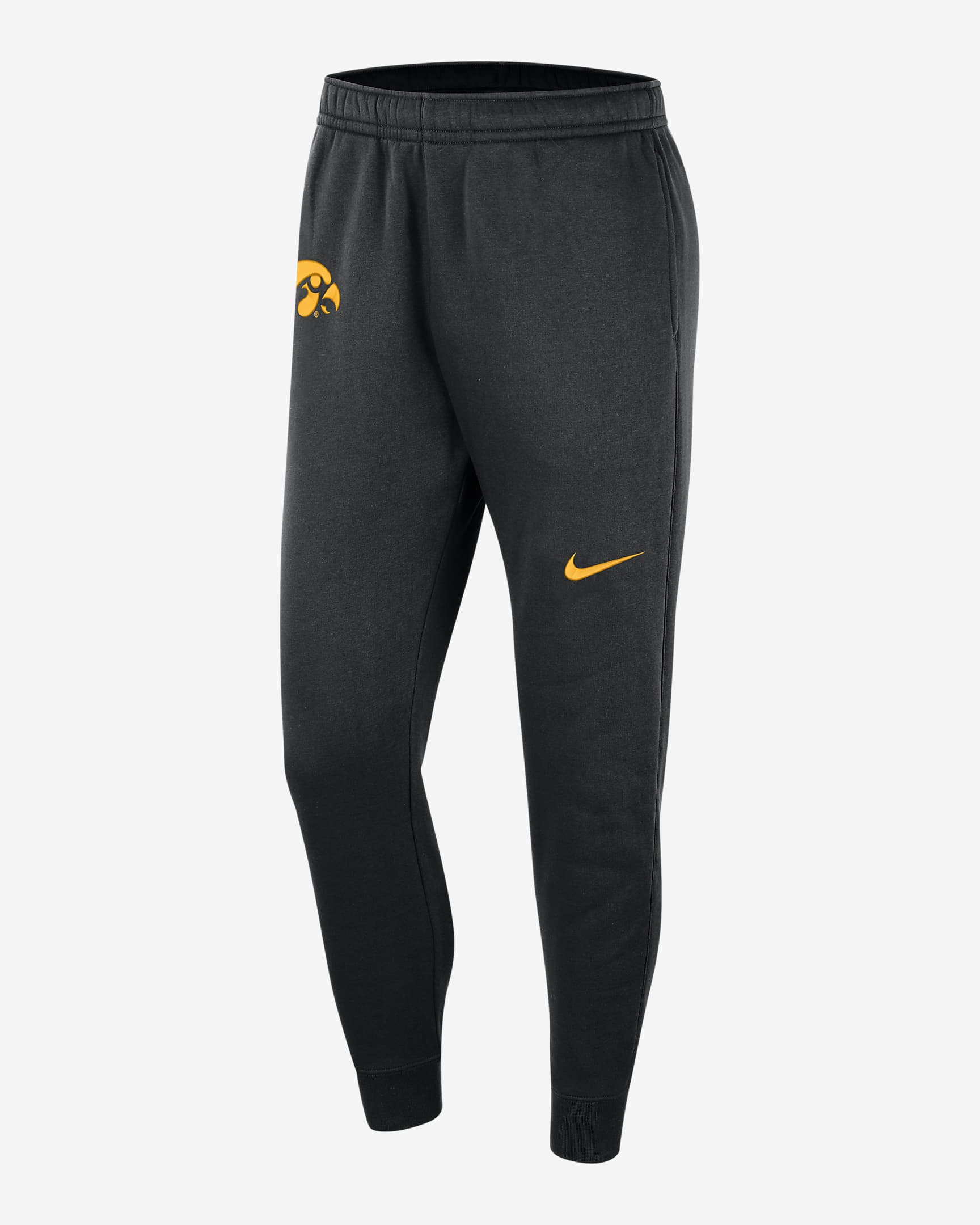 Iowa Club Fleece Men's Nike College Pants - Black/Black/University Gold