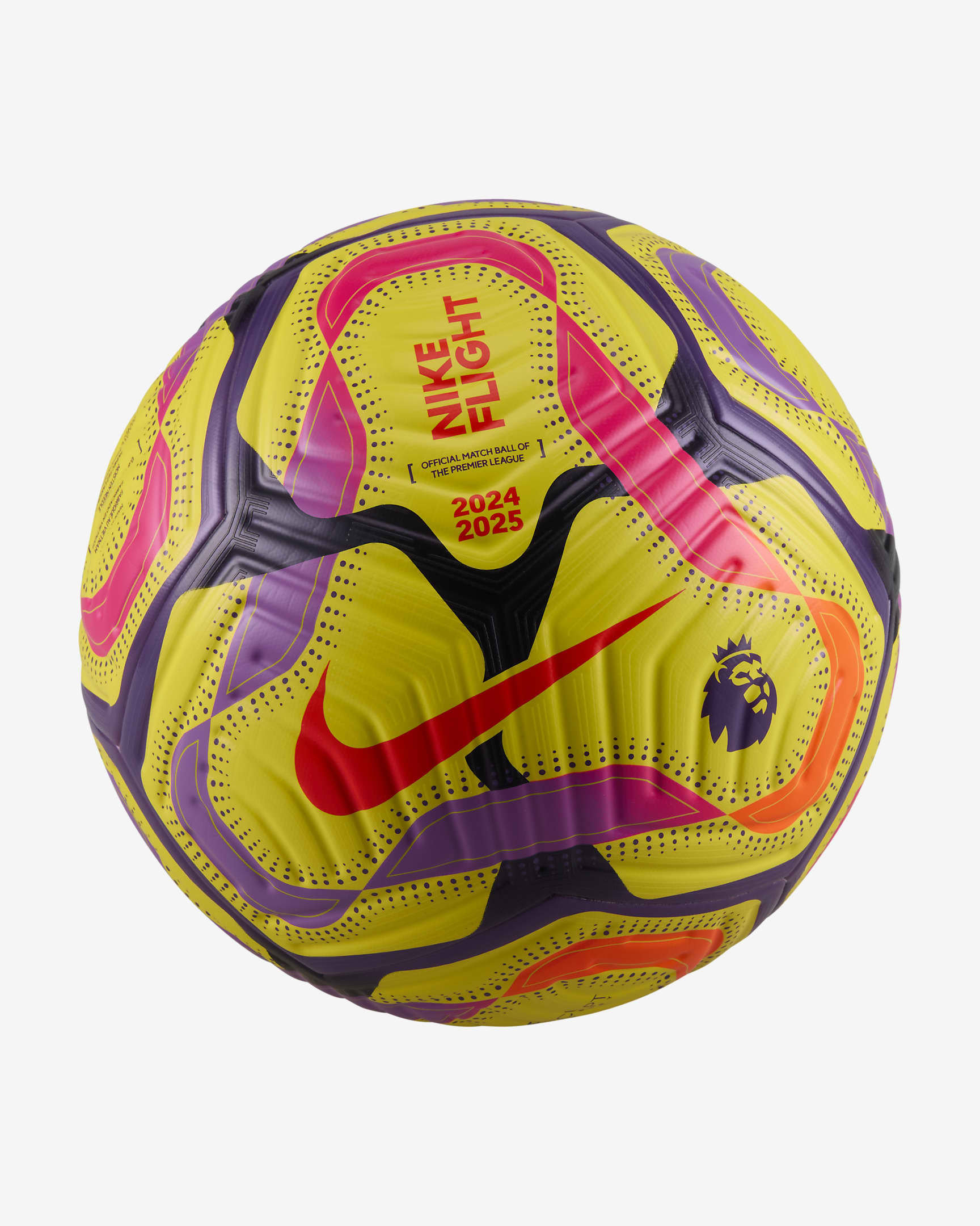 Ballon Nike Football Premier League Flight - Jaune/Disco Purple/Fierce Pink/Bright Crimson