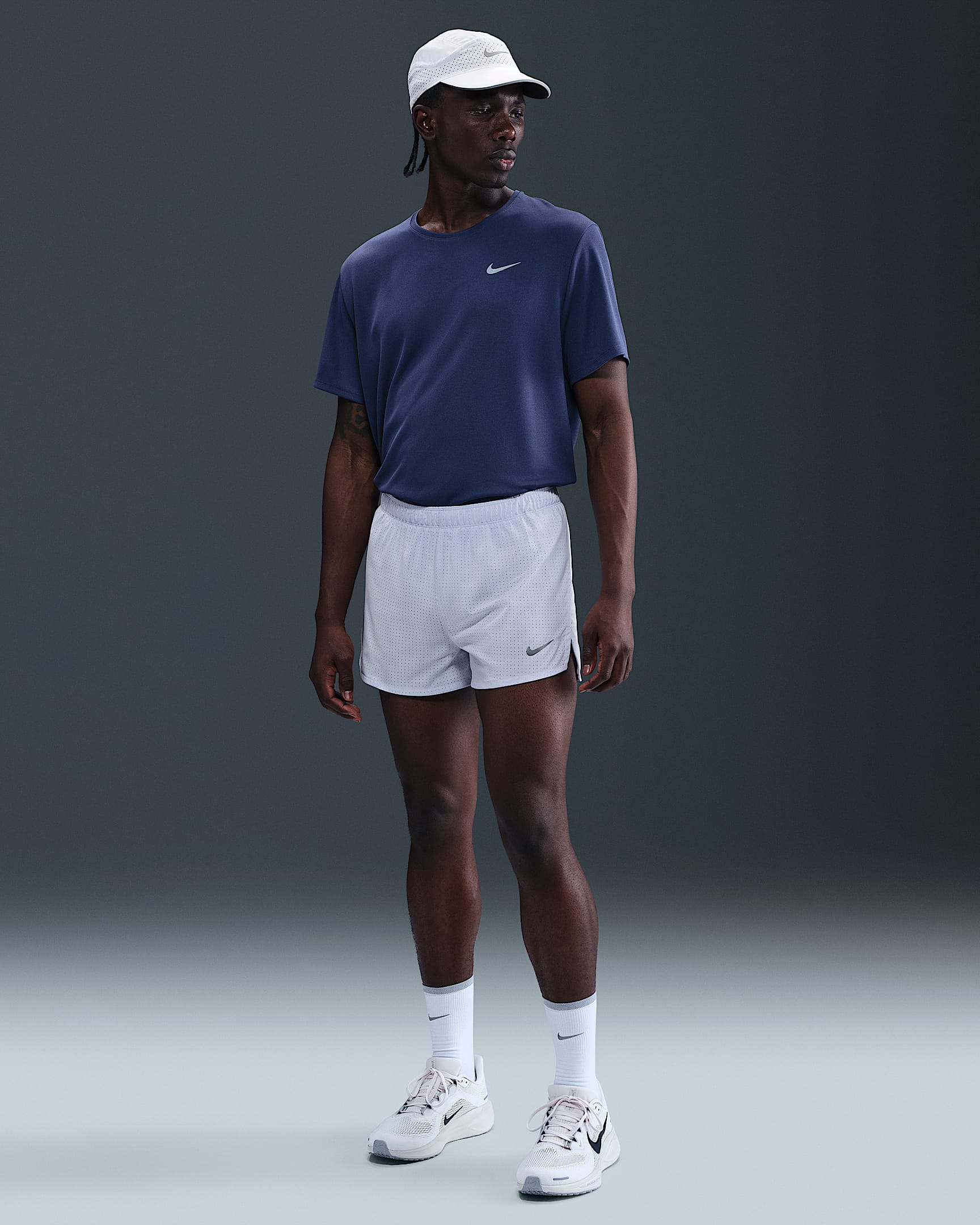 Nike Fast Men's Dri-FIT 8cm (approx.) Brief-Lined Running Shorts - Ghost/Black