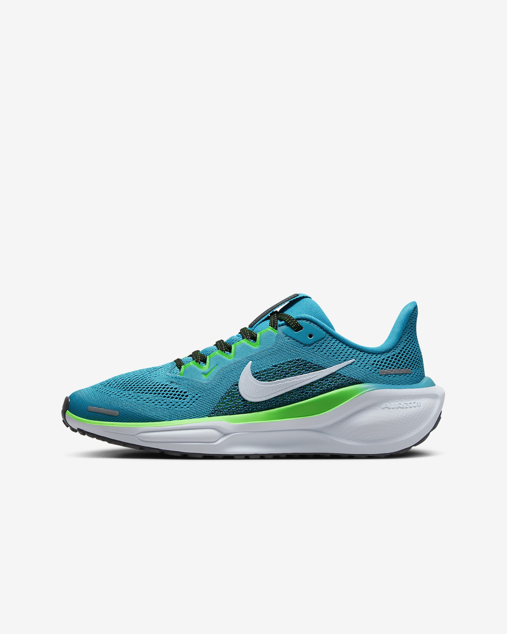 Nike Pegasus 41 Older Kids' Road Running Shoes - Aquamarine/Black/Green Strike/Football Grey