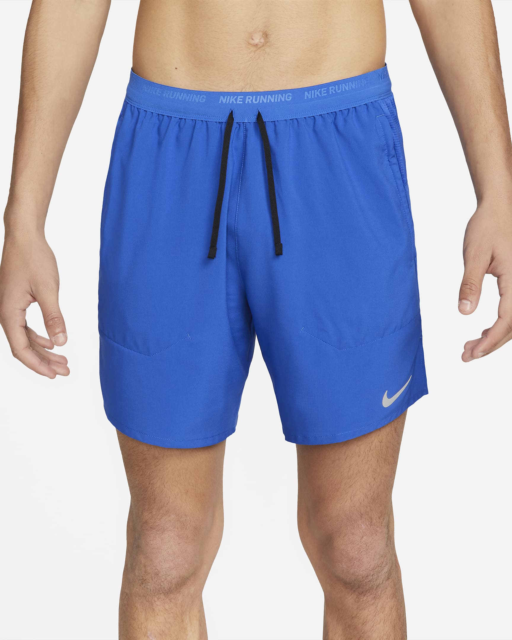 Męskie spodenki do biegania 2 w 1 18 cm Dri-FIT Nike Stride - Game Royal/Czerń/Czerń