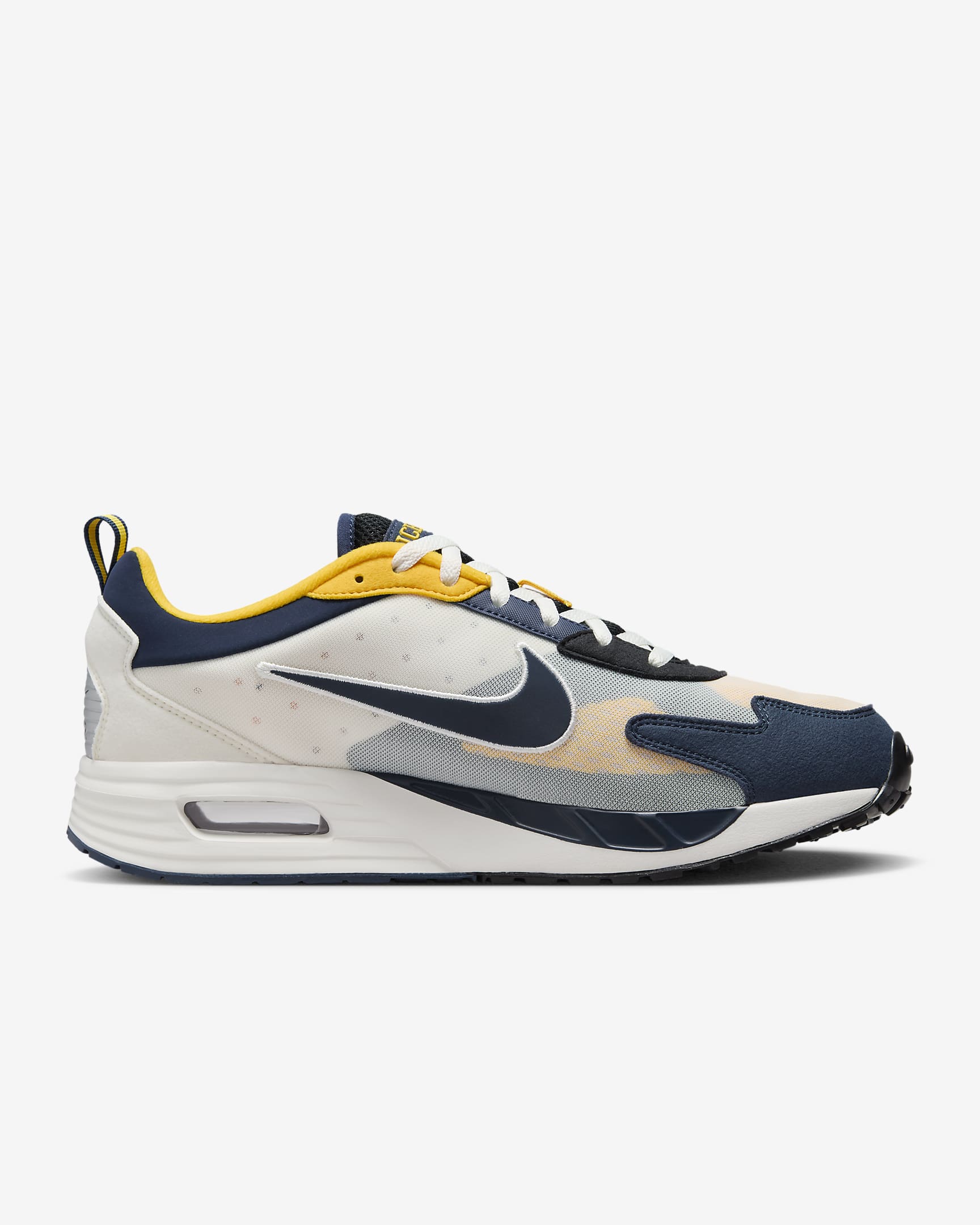 Michigan Nike Air Max Solo Men's Shoes - Black/Phantom/College Navy/Metallic Silver