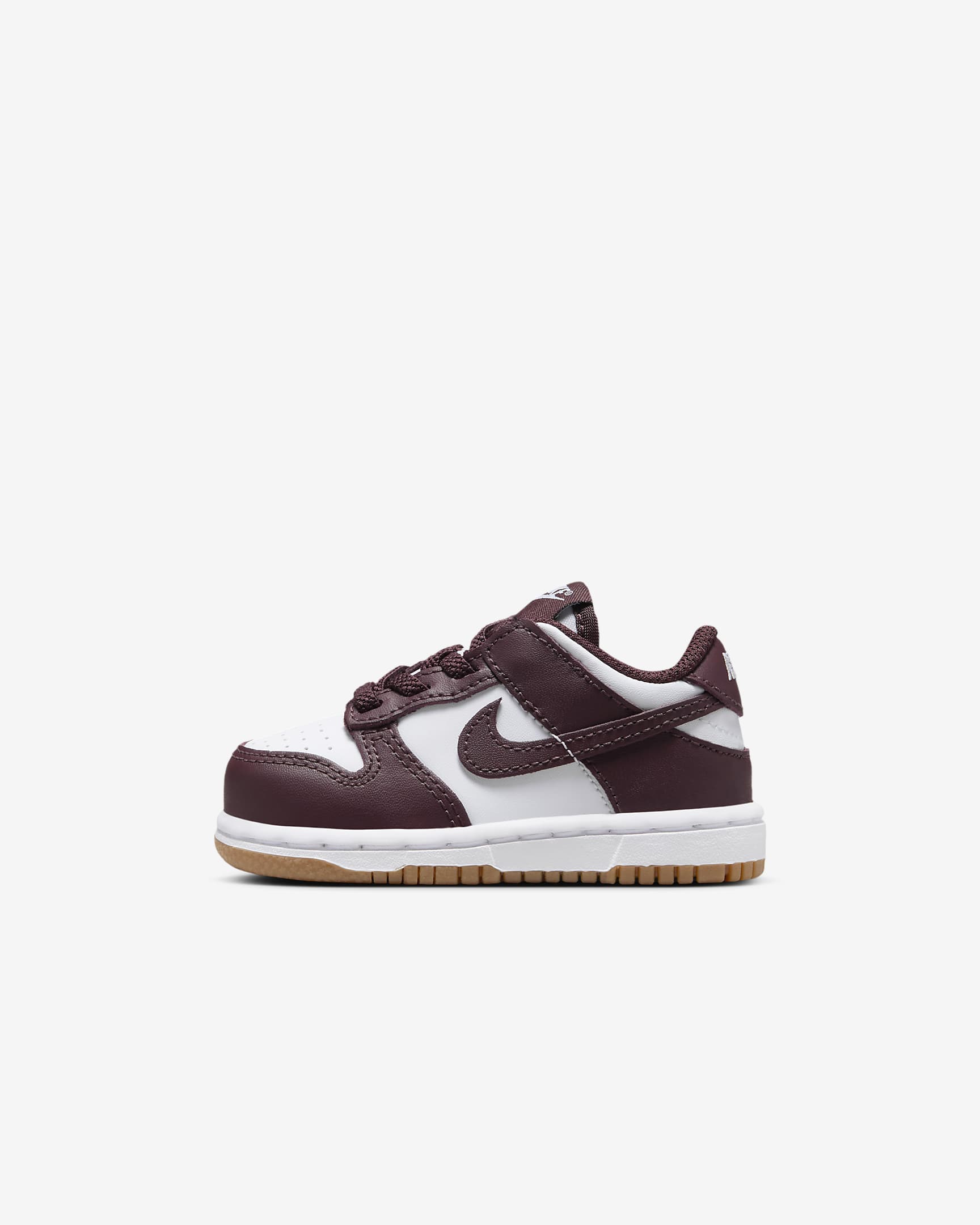 Nike Dunk Low Baby/Toddler Shoes - White/Gum Light Brown/Burgundy Crush