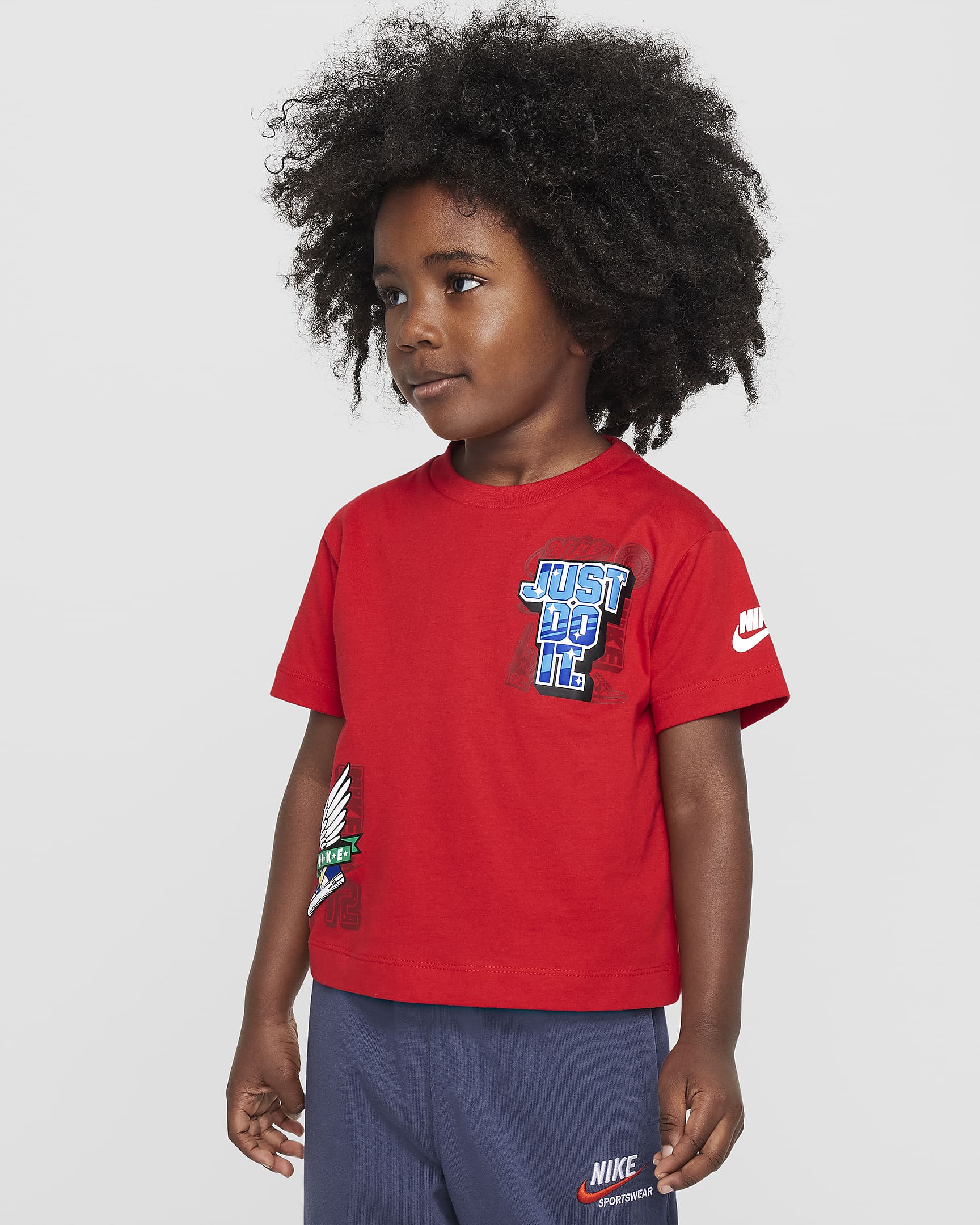 Nike Step Up Your Game Toddler Graphic T-Shirt - University Red