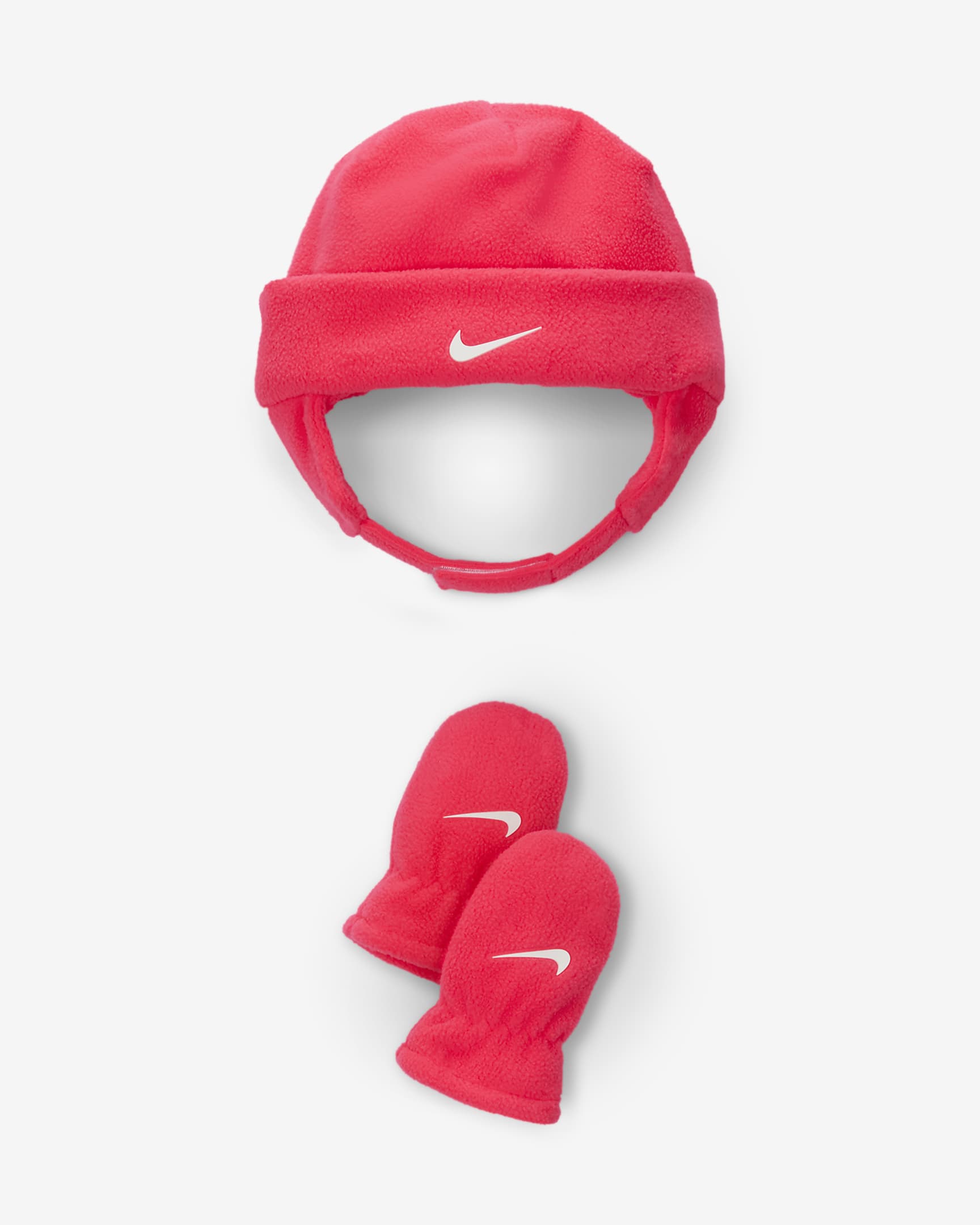 Ensemble bonnet et moufles Nike pour Bébé (12 - 24 mois) - Racer Pink