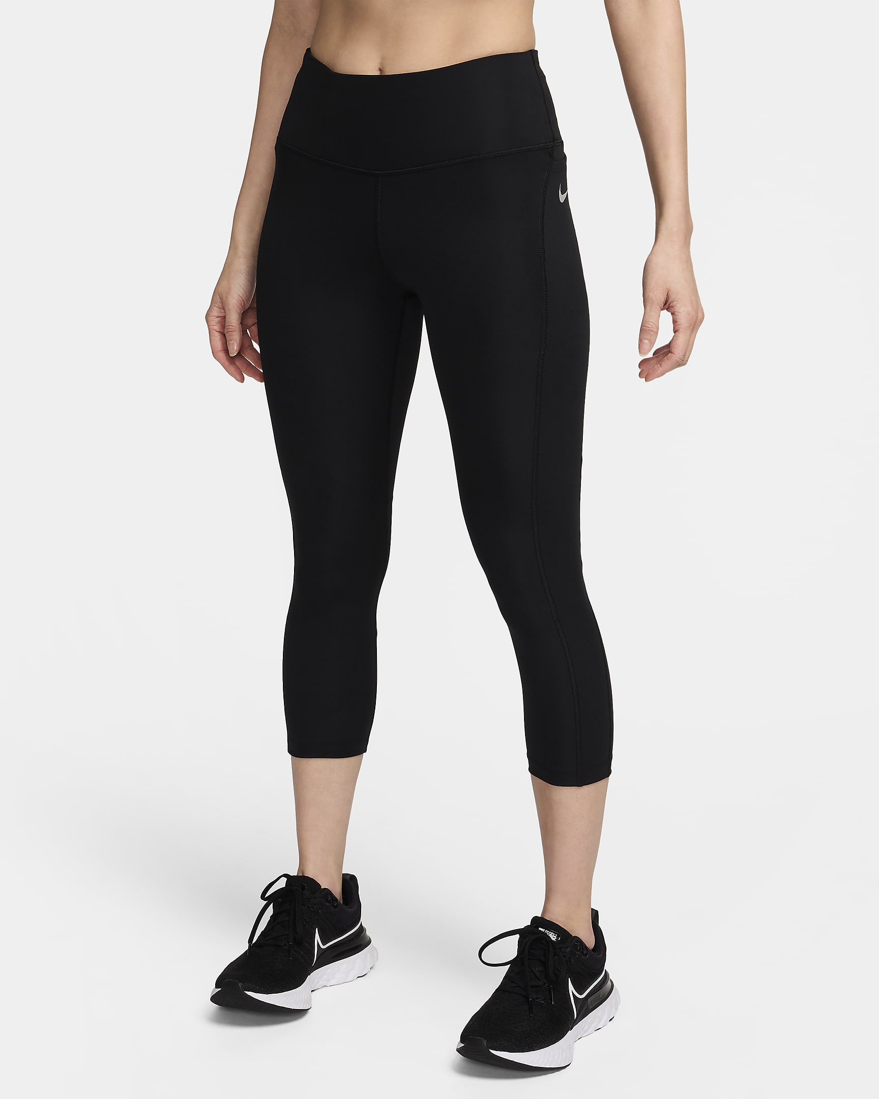 Nike Fast Women's Mid-Rise Crop Running Leggings - Black