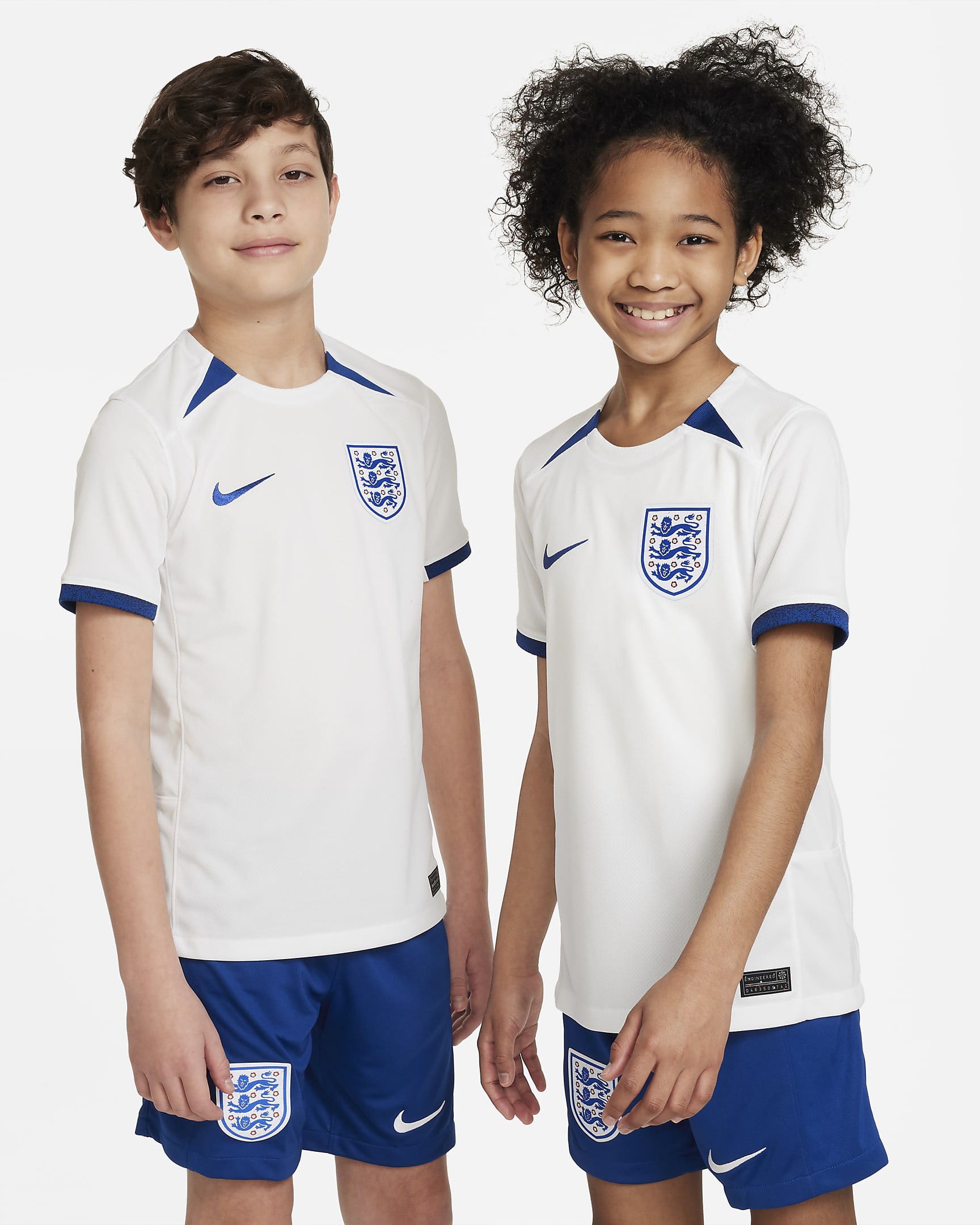 England 2023 Stadium 主場大童 Nike Dri-FIT 足球球衣 - Summit White/Gym Blue/Gym Blue