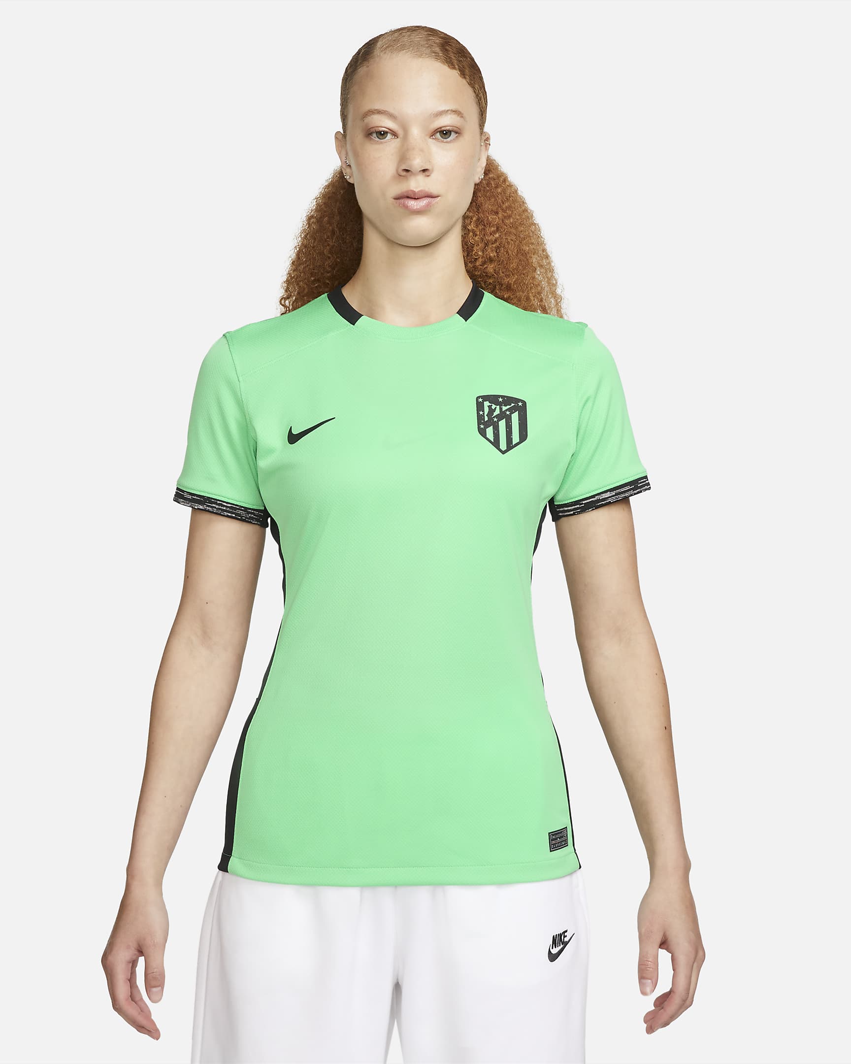 Jersey de fútbol Nike Dri-FIT del Club Atlético de Madrid alternativo 2023/24 Stadium para mujer - Verde primavera/Negro/Negro