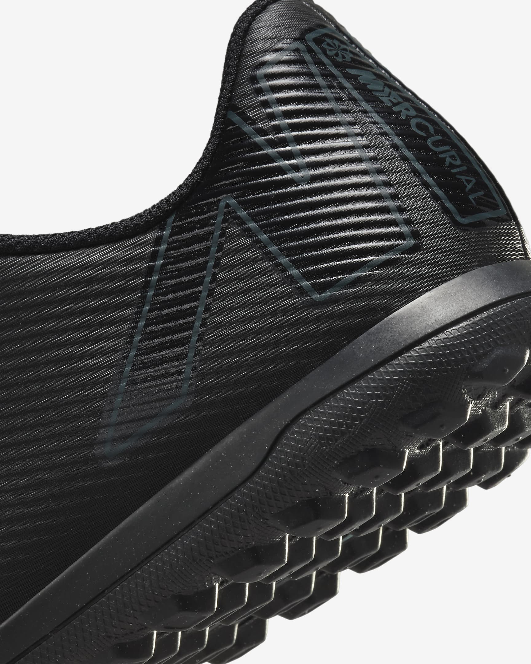 Tacos de fútbol TF de corte low Nike Mercurial Vapor 16 Club - Negro/Jungla intenso/Negro