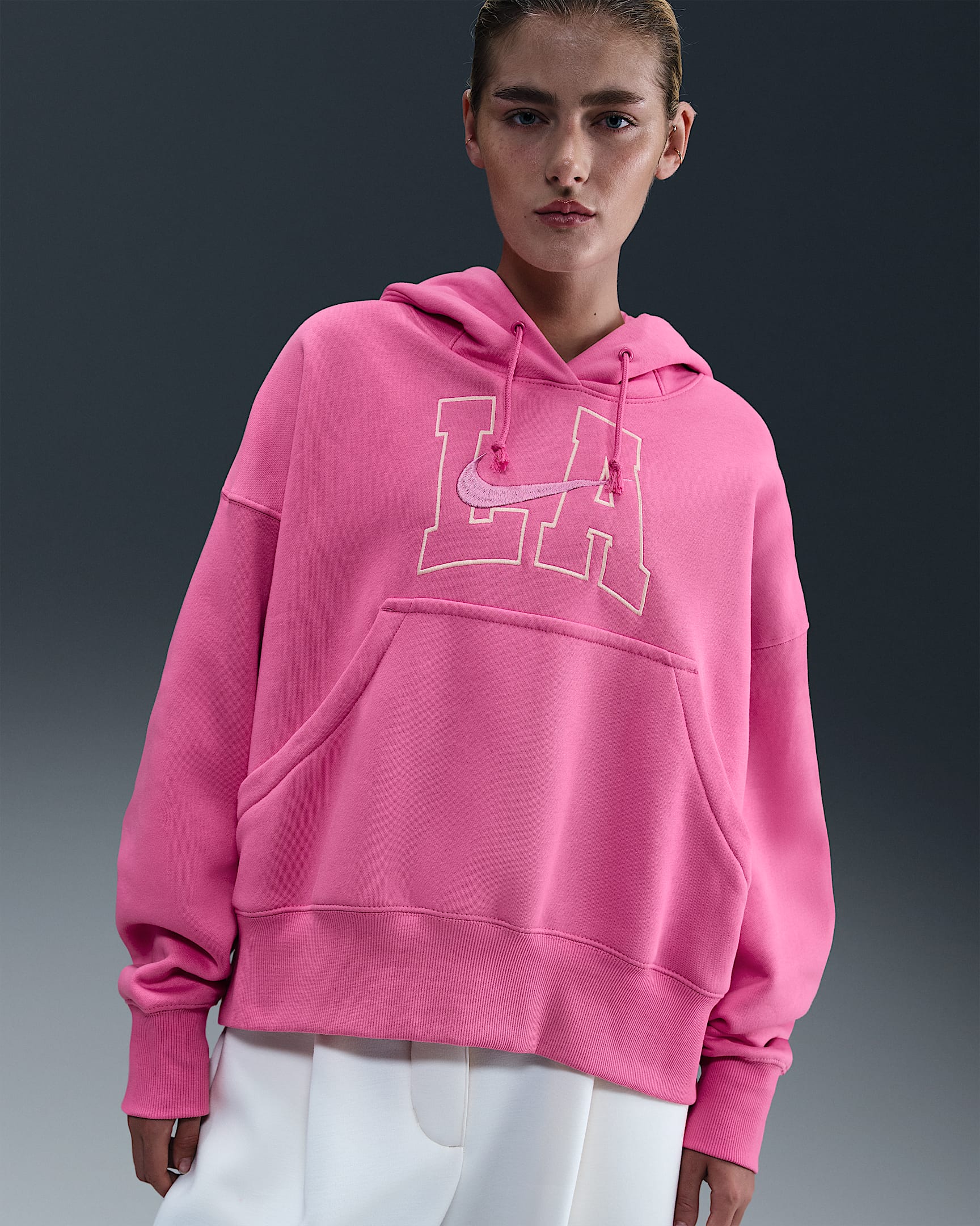 Nike Sportswear Phoenix Fleece Women's Over-Oversized Hoodie - Pinksicle/Cosmic Fuchsia/Washed Coral