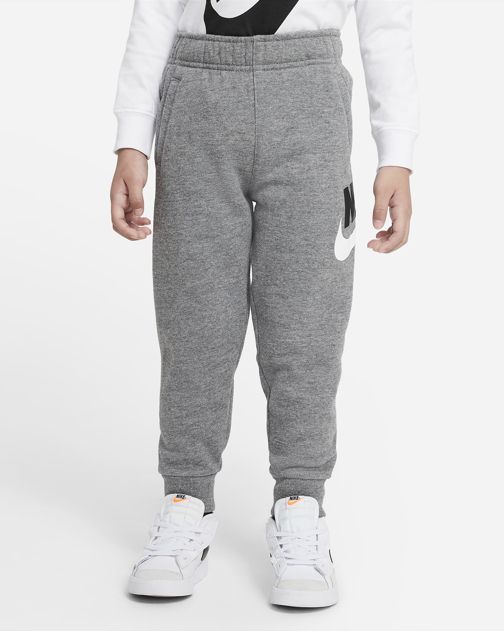 Pantalones para niños pequeños Nike Sportswear Club Fleece - Carbono jaspeado