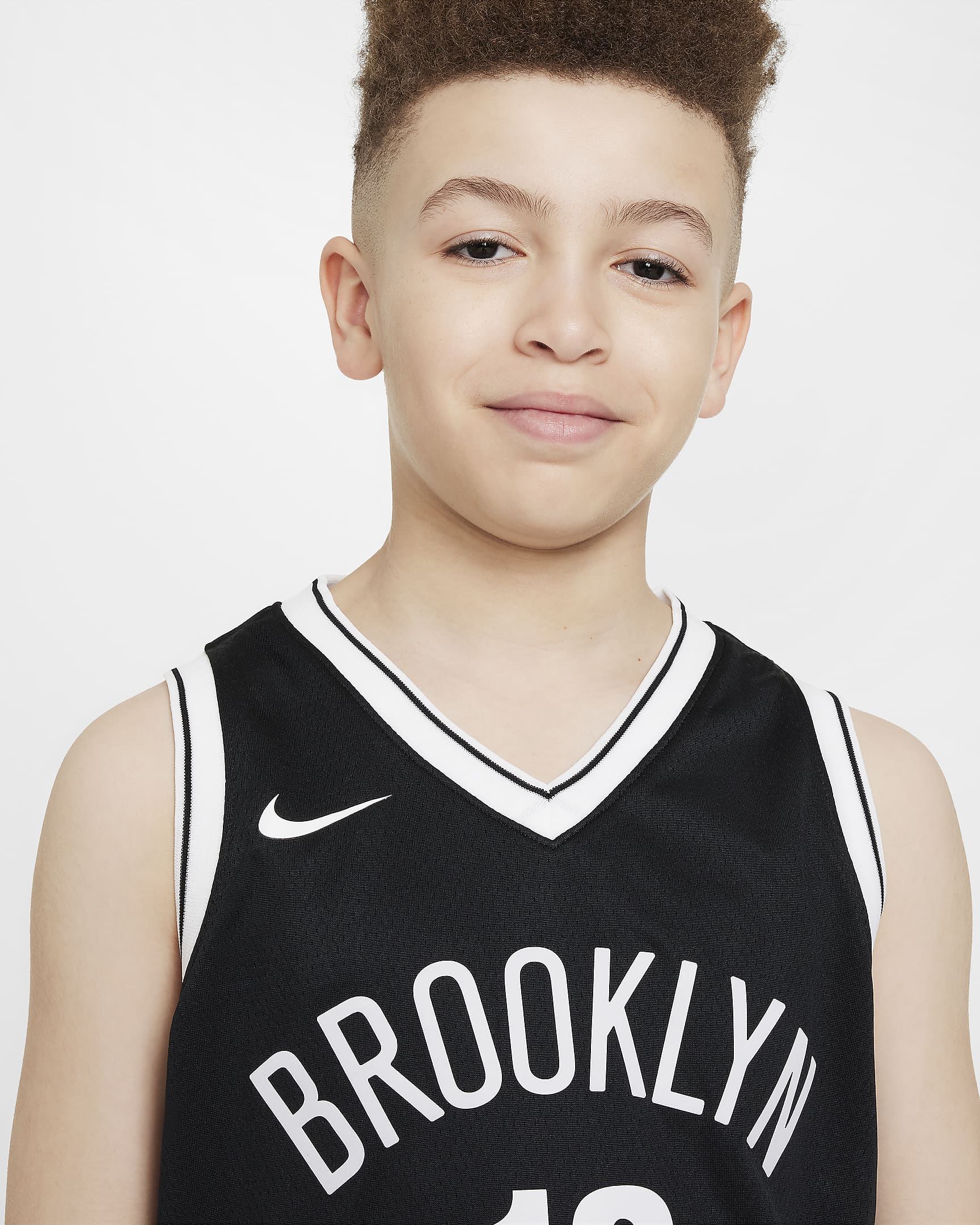 Brooklyn Nets Icon Edition 2021/22 Older Kids' Nike NBA Swingman Jersey - Black