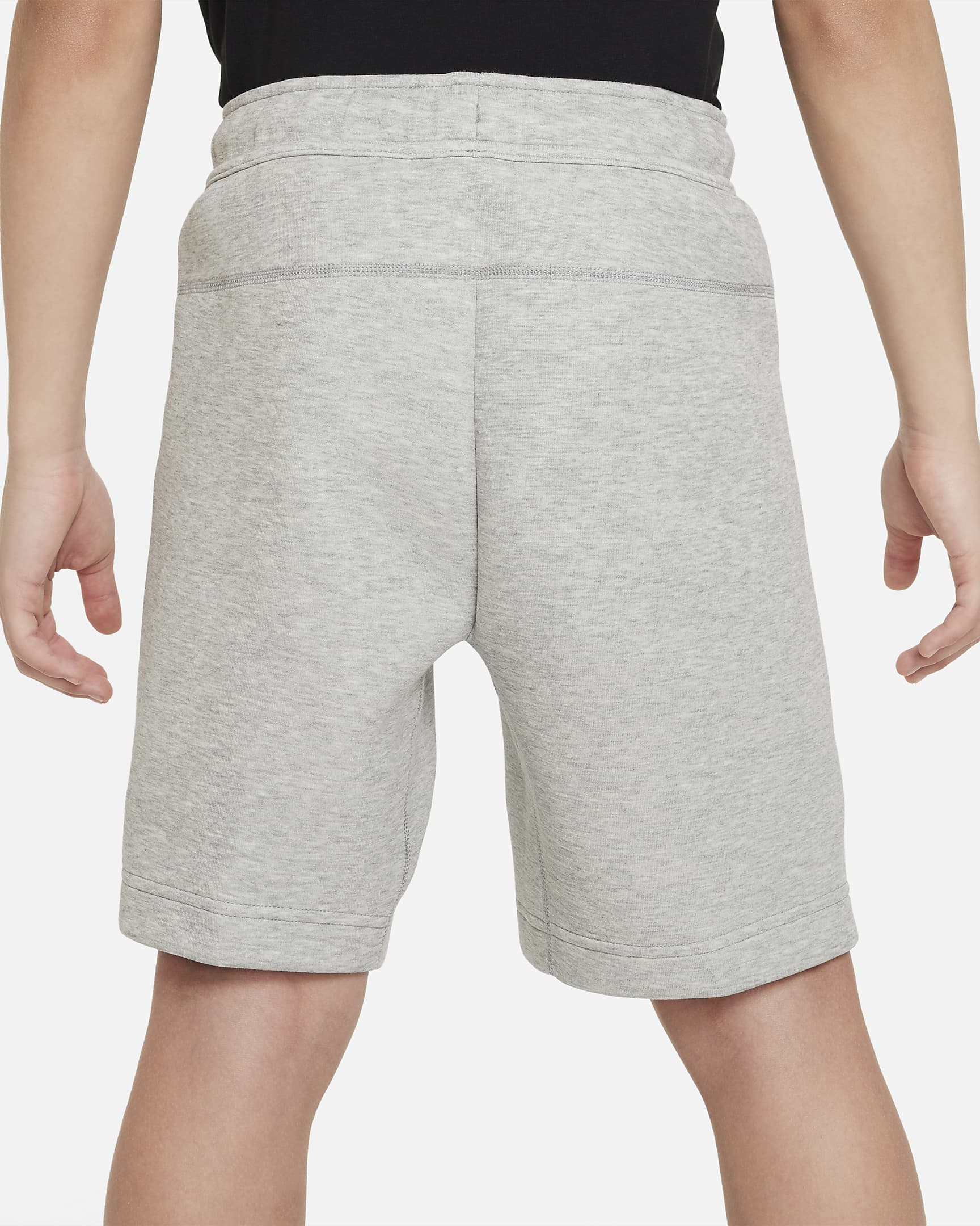 Nike Tech Fleece Older Kids' (Boys') Shorts - Dark Grey Heather/Black/Black