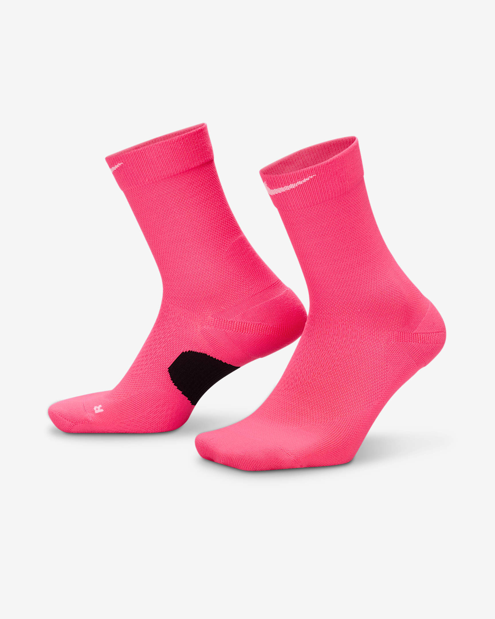 Nike Midweight Running Crew Socks (1 Pair) - Hyper Pink/Black/White