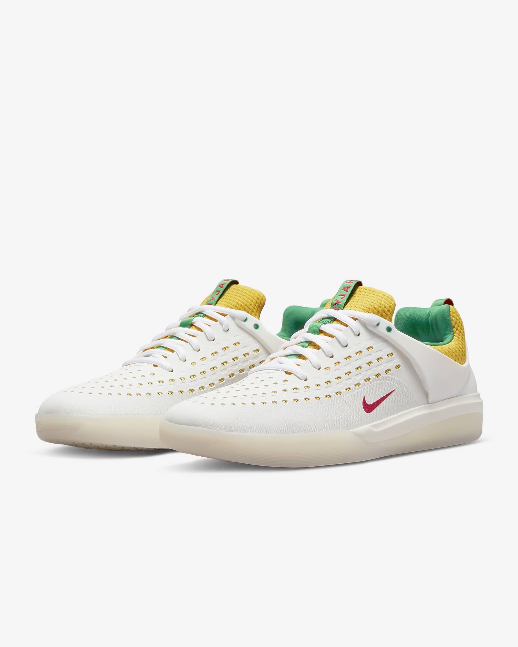 Tenis de skateboarding Nike SB Nyjah 3 PRM - Blanco cumbre/Amarillo tour/Verde suerte/Negro