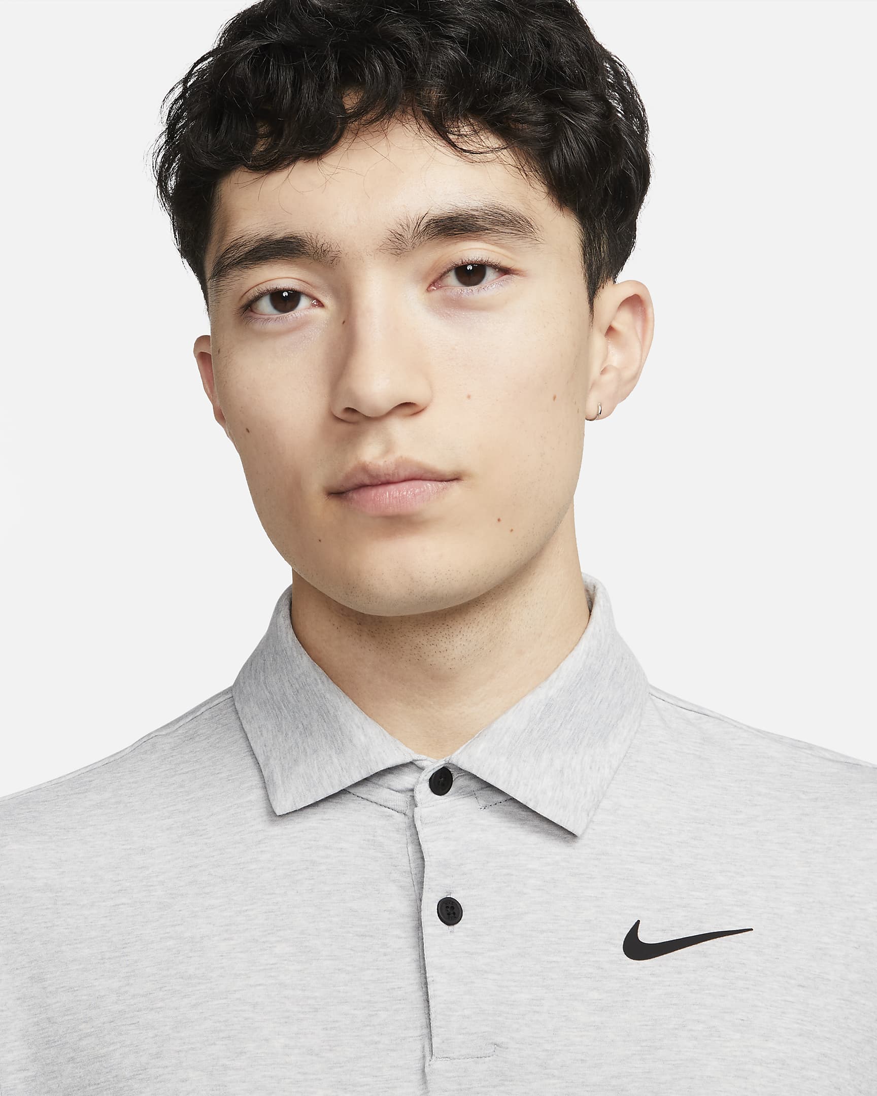 เสื้อโปโลกอล์ฟผู้ชาย Nike Dri-FIT Tour - Light Smoke Grey/ดำ