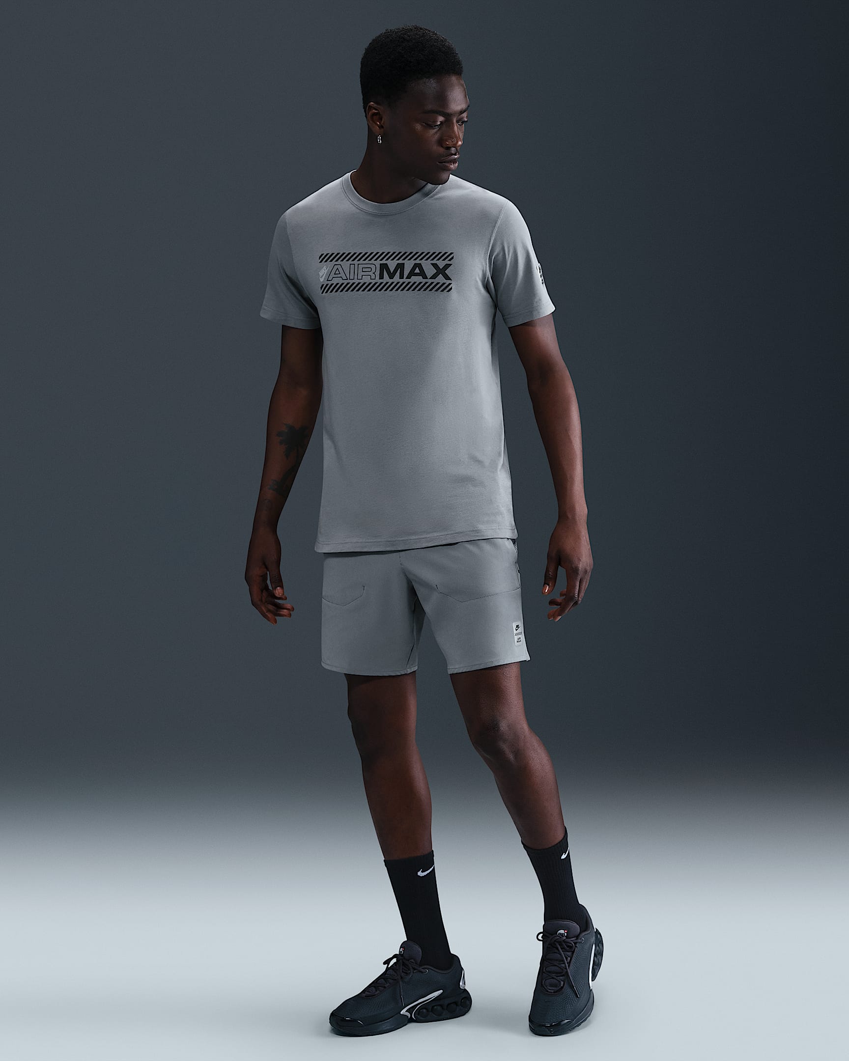 Nike Air Max Men's Woven Shorts - Cool Grey/Black