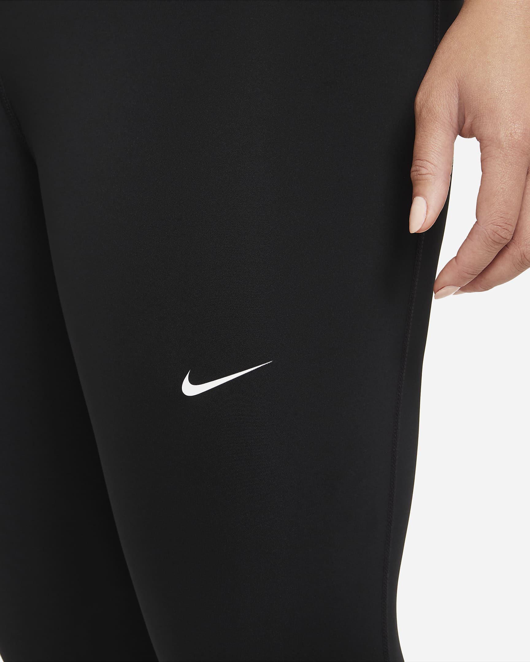 Nike Pro 365-leggings til kvinder (plus size) - sort/hvid