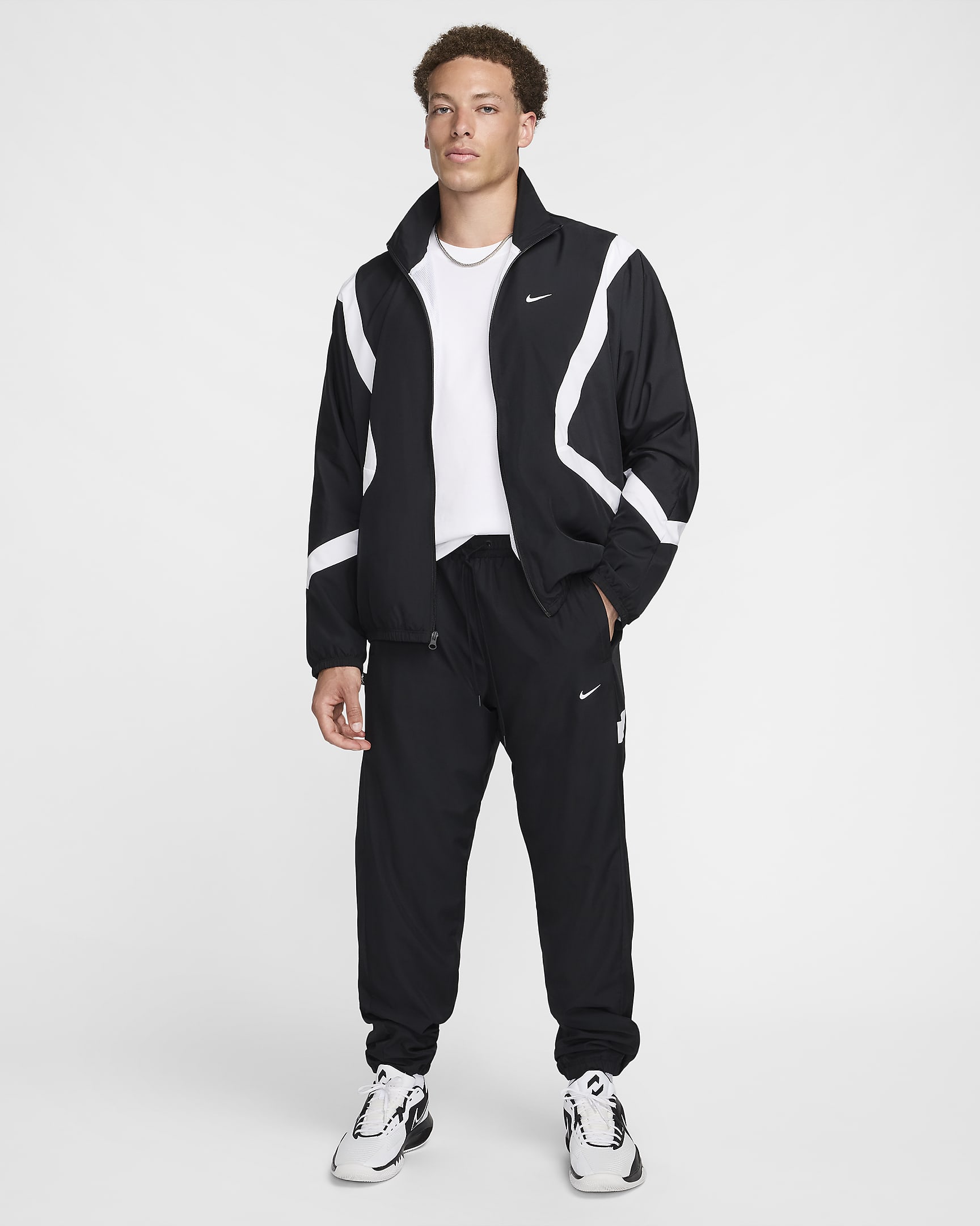 Nike Icon Men's Woven Basketball Pants - Black/Black/White/White