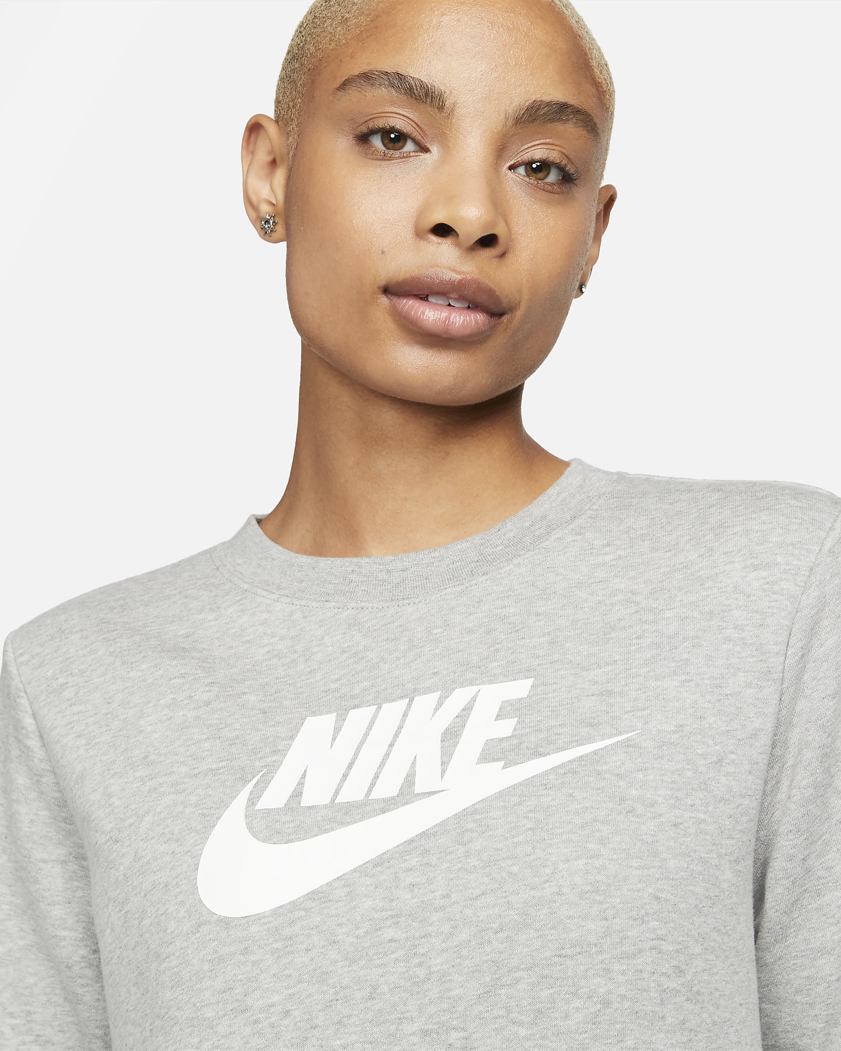 Nike Sportswear Club Fleece Womens Logo Crew Neck Sweatshirt Nike Nl