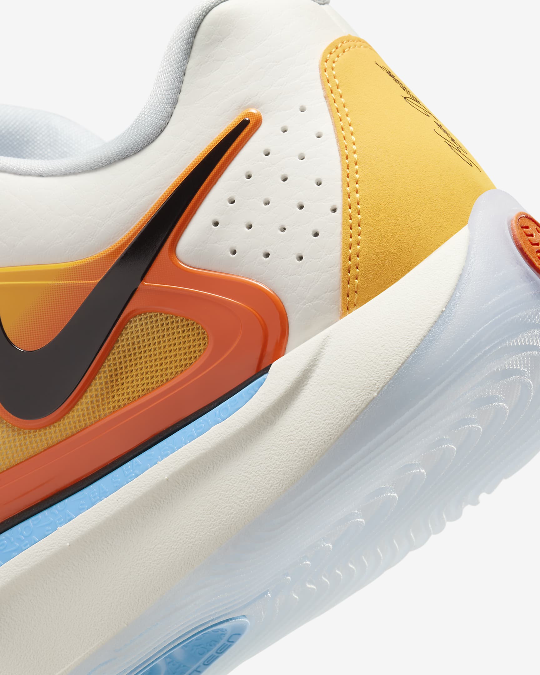 KD17 "Sunrise" Basketball Shoes - University Gold/Safety Orange/University Blue/Black