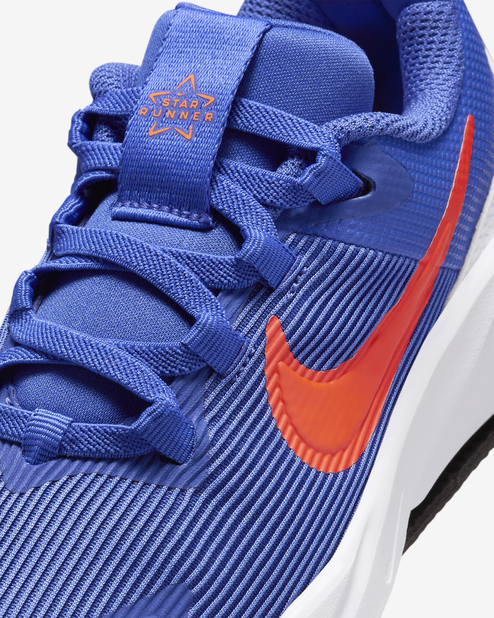 Nike Star Runner 4 Younger Kids' Shoes - Astronomy Blue/White/Total Orange/Team Orange