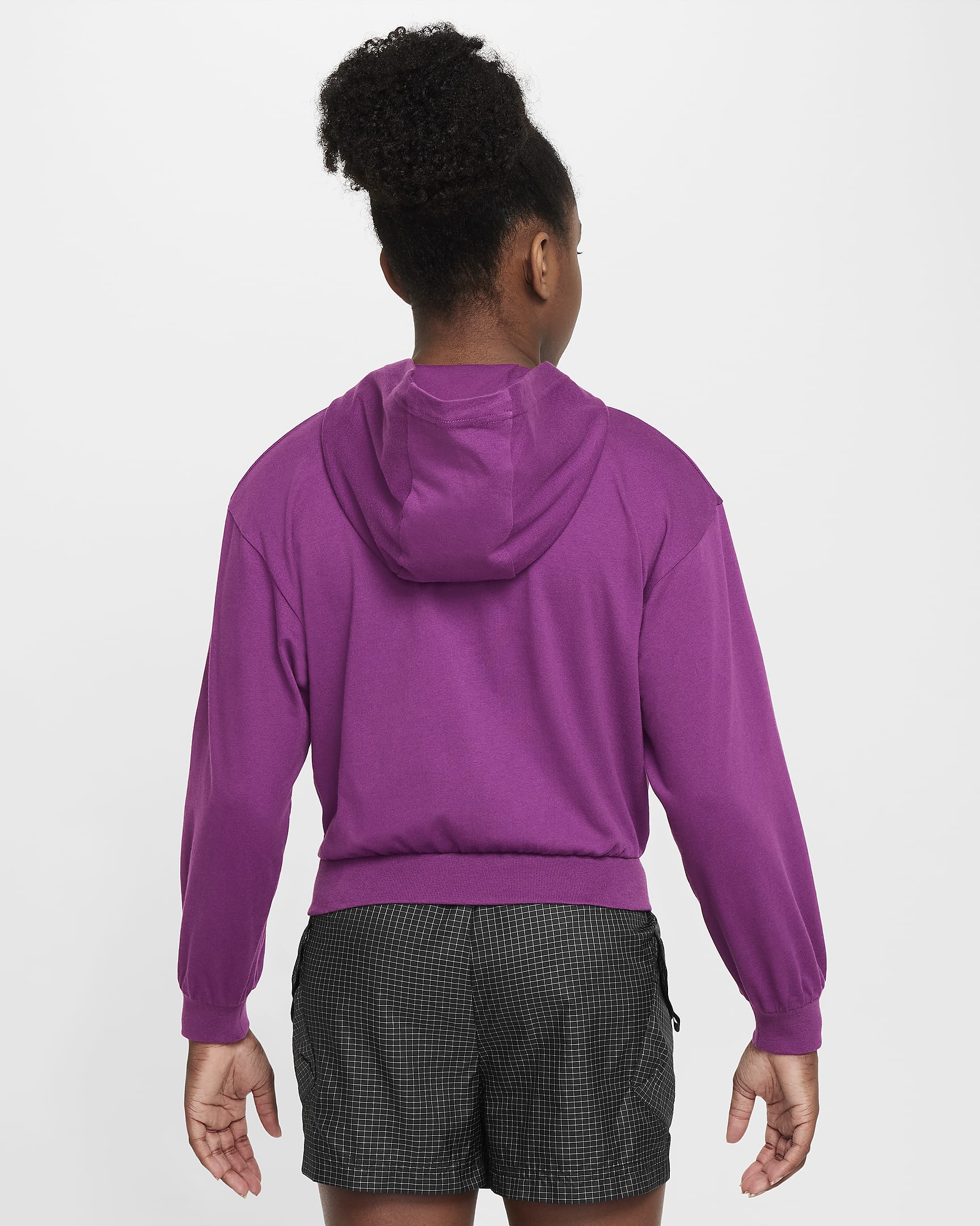 Nike Sportswear Older Kids' (Girls') Full-Zip Hoodie - Viotech/University Gold