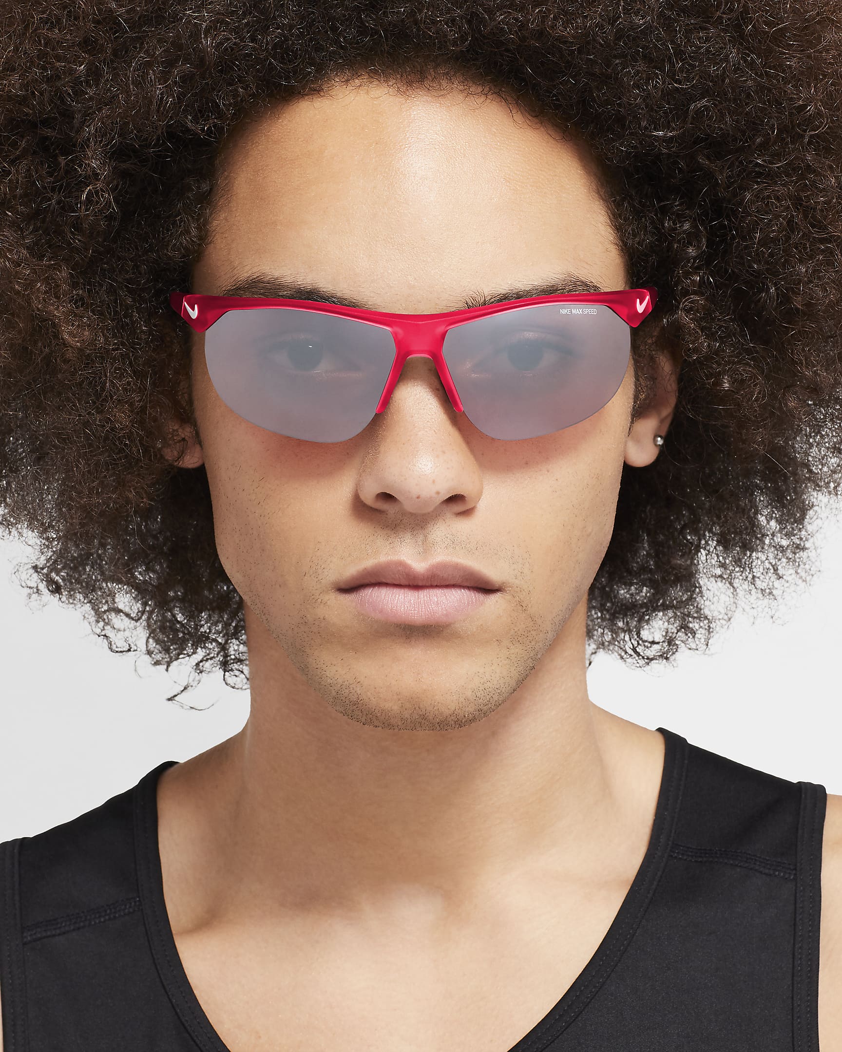 Nike Cross Trainer Road Tint Sunglasses - Bright Crimson/White