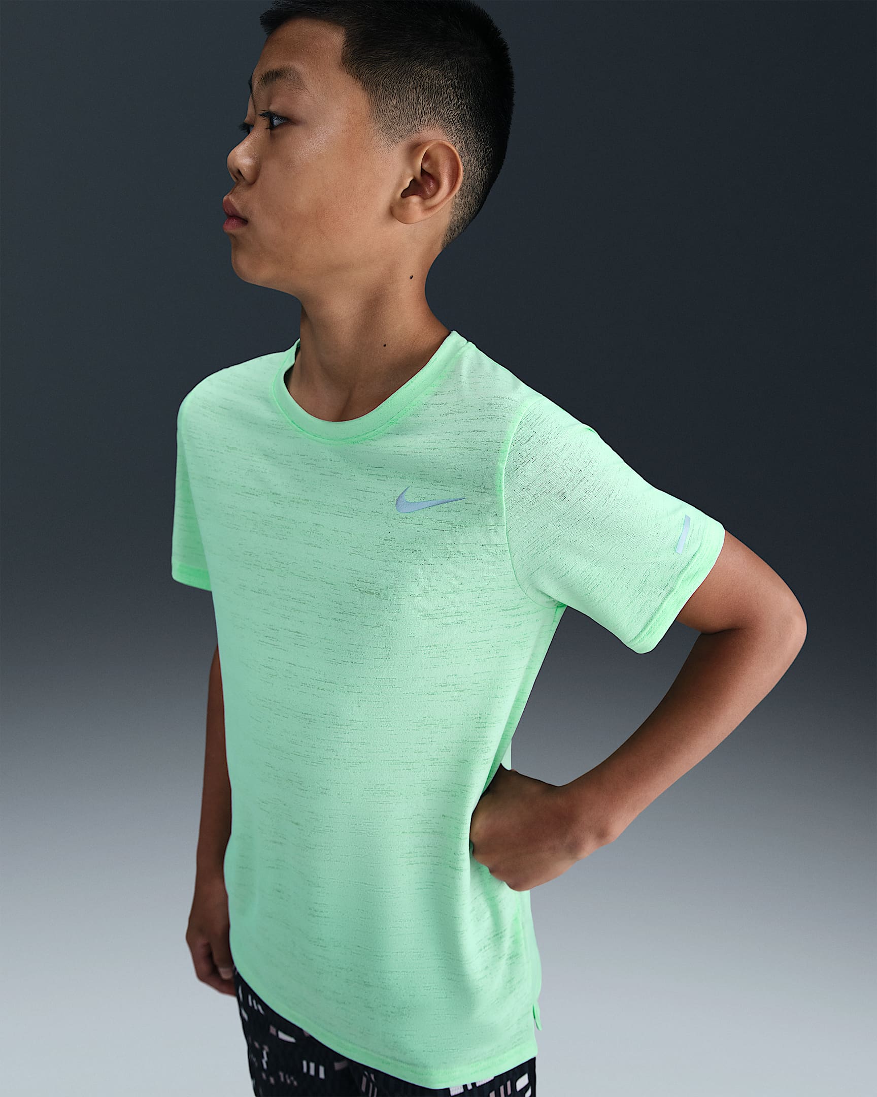 Haut de training Nike Dri-FIT Miler pour ado (garçon) - Mint Foam