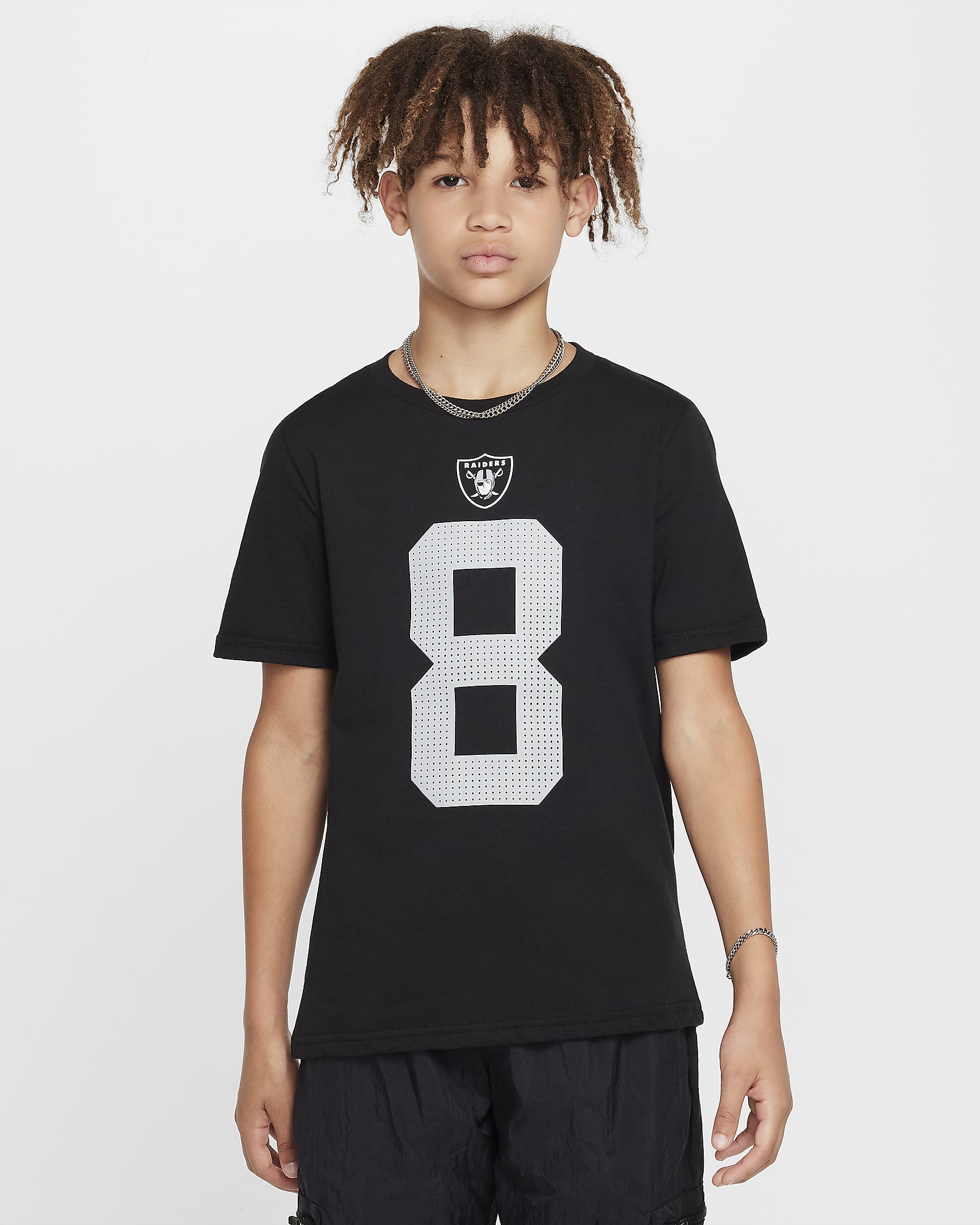 Nike NFL-t-shirt Josh Jacobs Las Vegas Raiders för ungdom - Svart