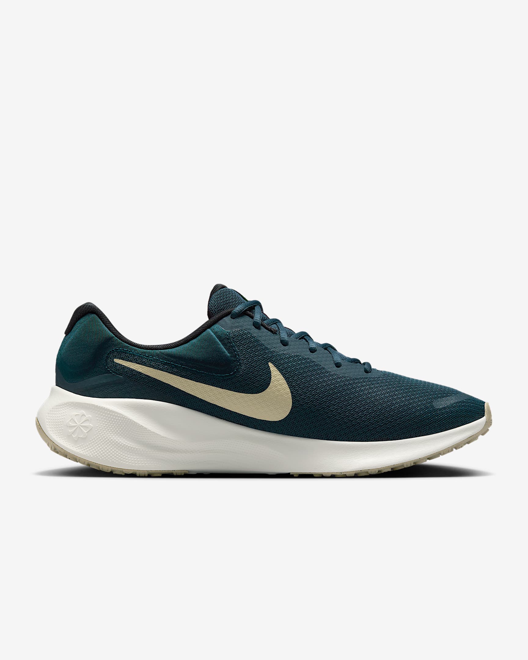 Tenis para correr en pavimento para hombre Nike Revolution 7 - Azul marino militar/Verde strike/Hiperrosa/Caqui desierto