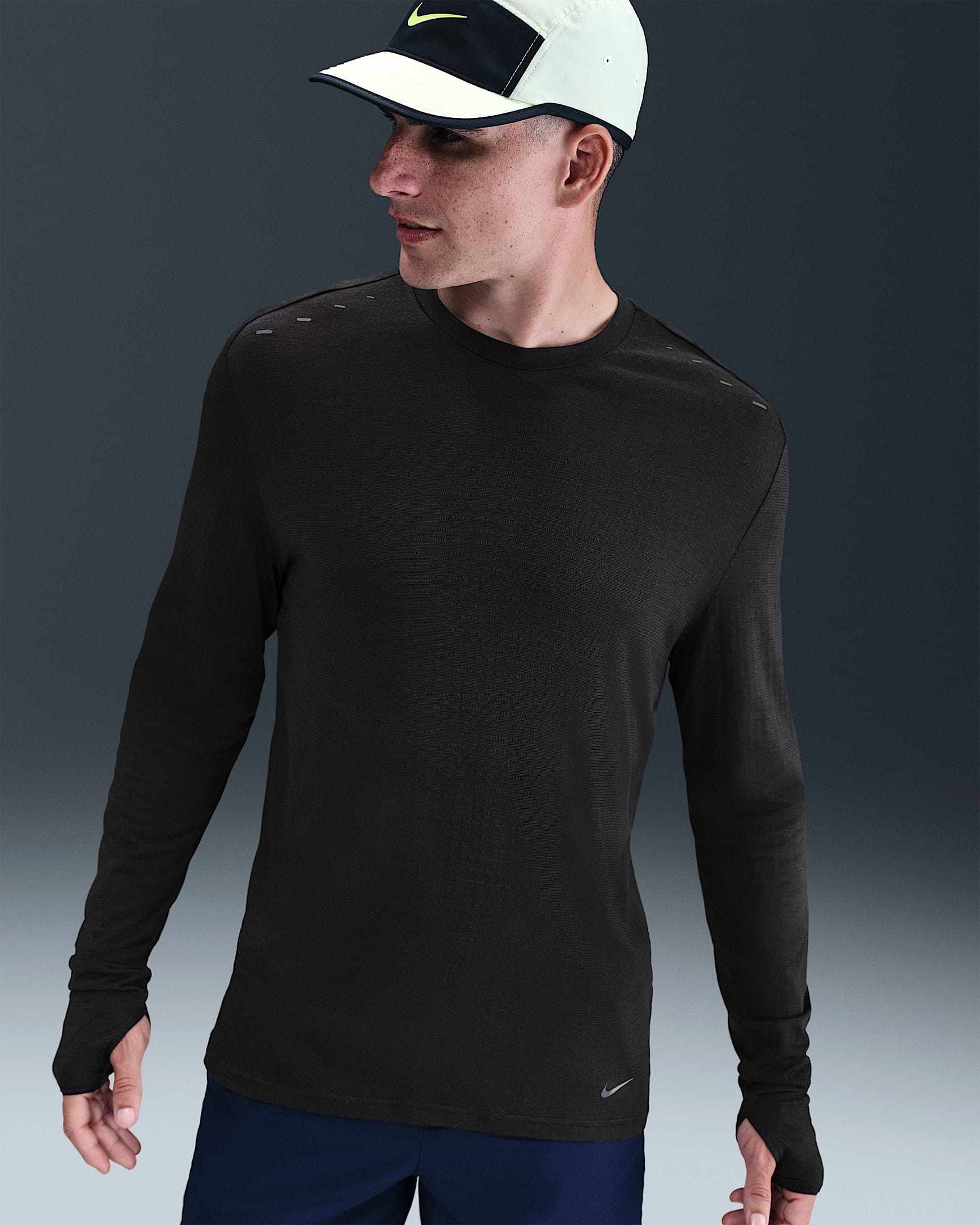 Nike Run Wool Men's Dri-FIT ADV Long-Sleeve Running Top - Black/Anthracite