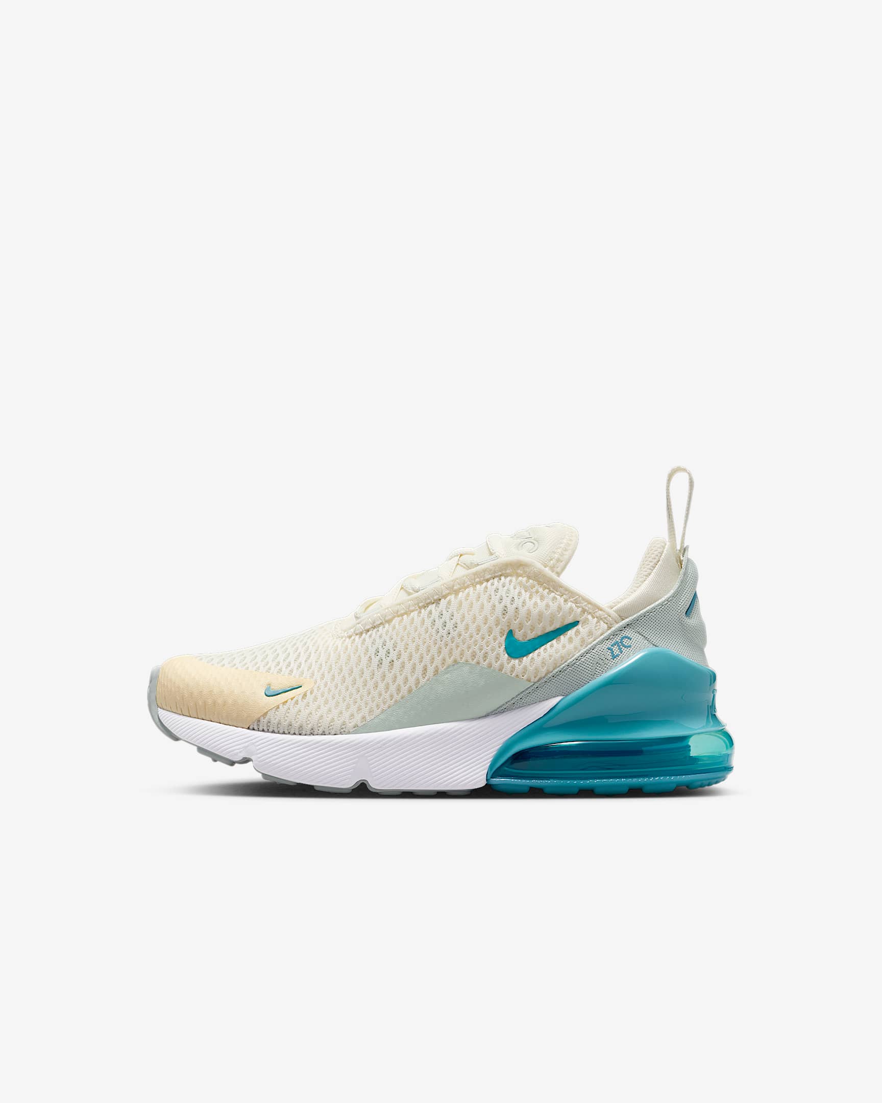 Nike Air Max 270 Little Kids' Shoes - Denim Turquoise/Light Silver/Soft Pearl