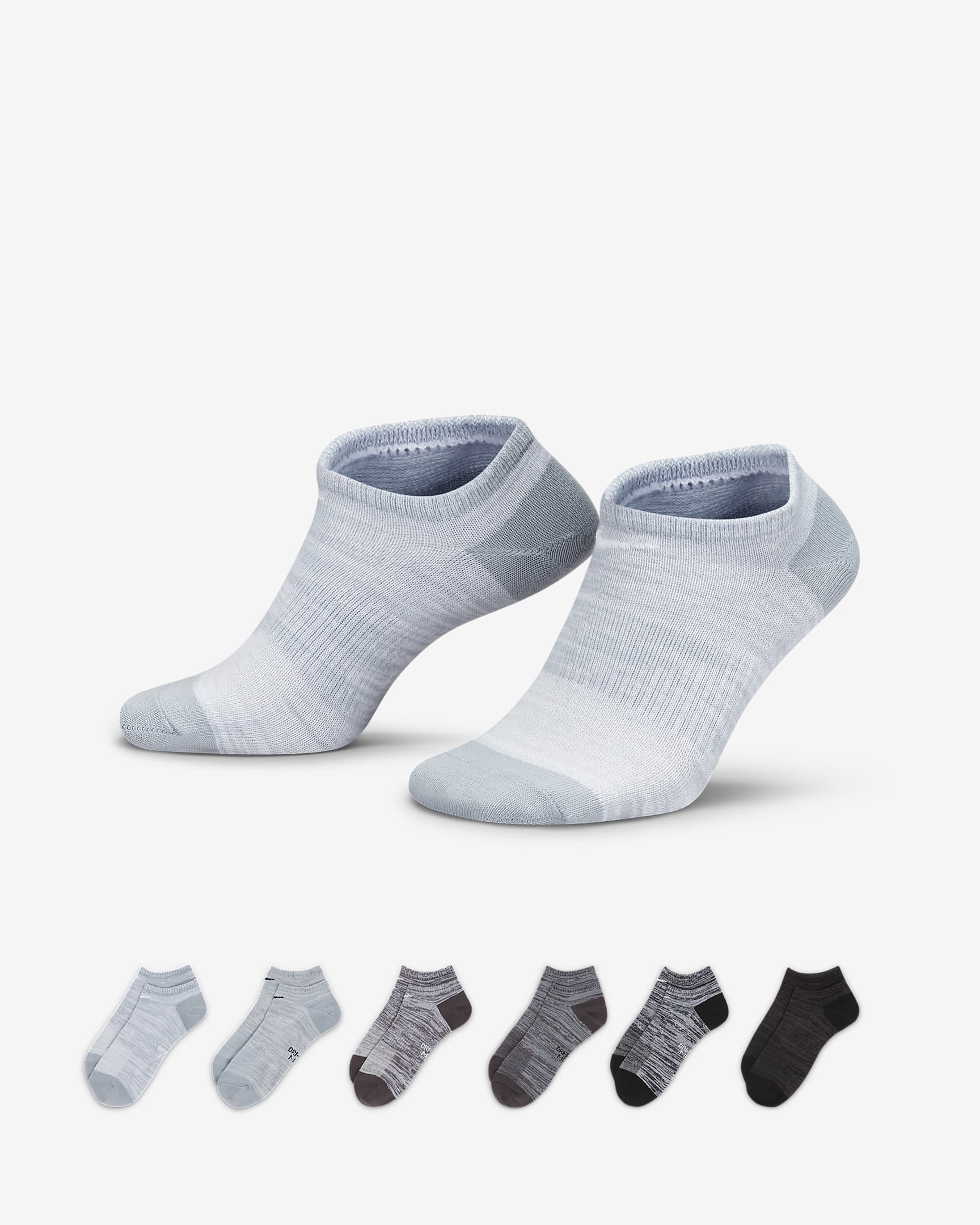 Nike Everyday Lightweight No-Show Training Socks (6 Pairs) - Multi-Color