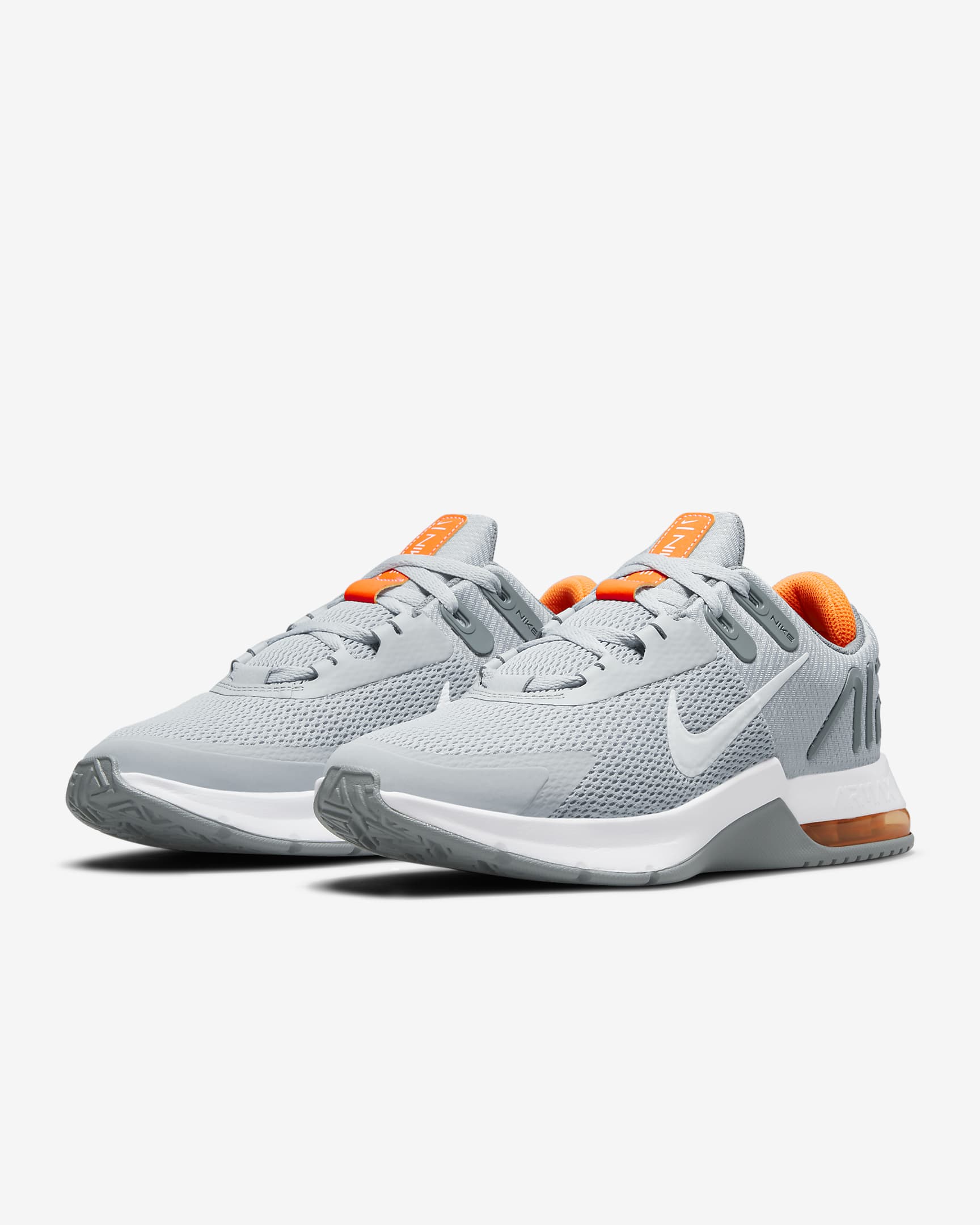 Nike Air Max Alpha Trainer 4 Men's Workout Shoes - Wolf Grey/Cool Grey/Total Orange/White