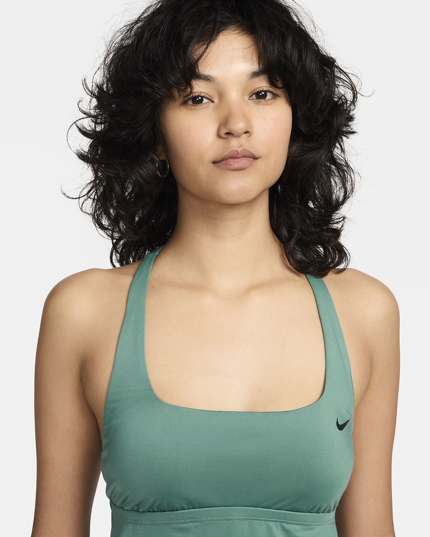 Top tankini de cuello cuadrado para mujer Nike Swim Essential - De costa a costa