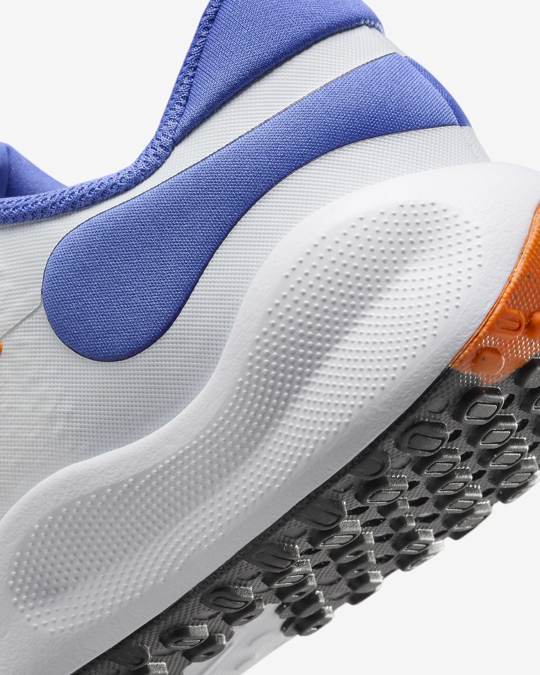 Nike Revolution 7 大童跑鞋 - 白色/Astronomy Blue/Total Orange/Team Orange