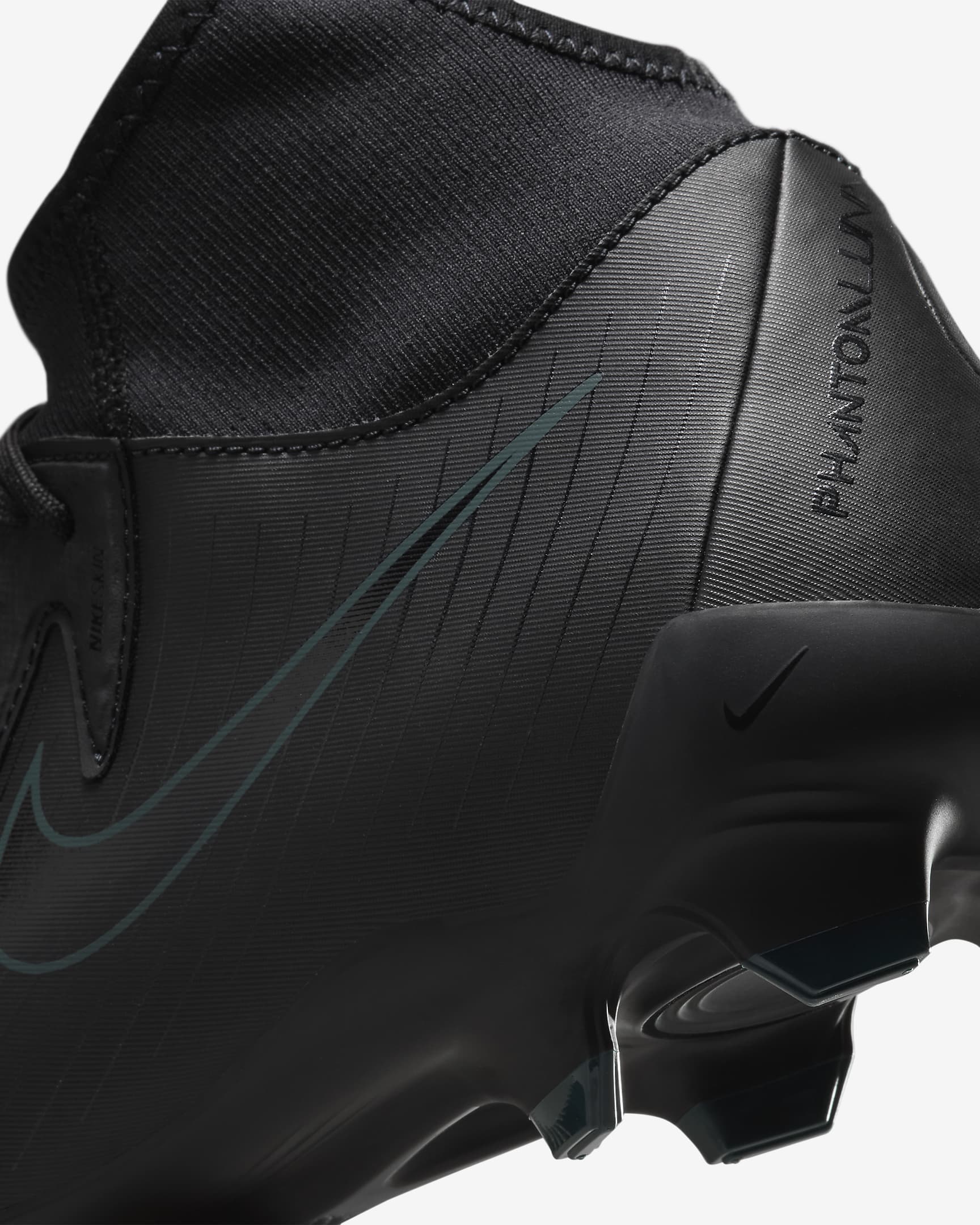 Nike Phantom Luna 2 Academy MG fotballsko med høy profil - Svart/Deep Jungle/Svart