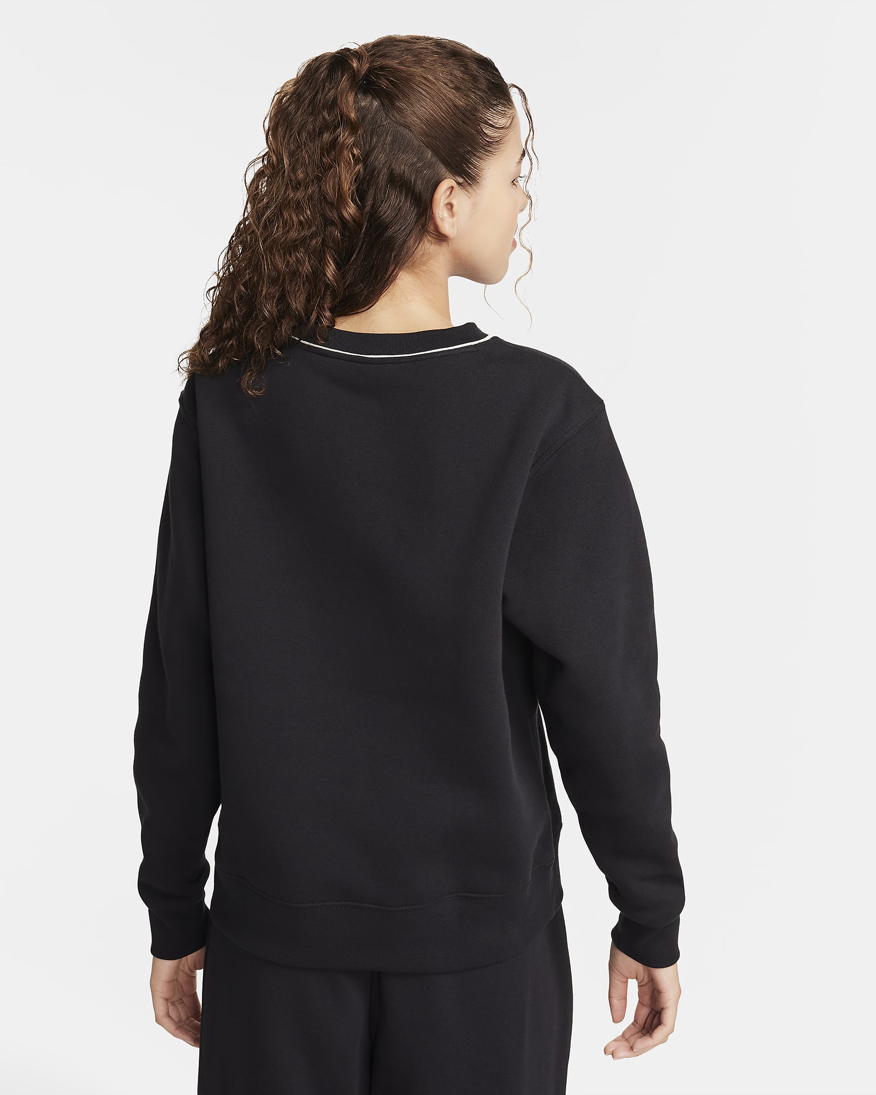 Nike Sportswear Women's Fleece Crew-Neck Sweatshirt - Black