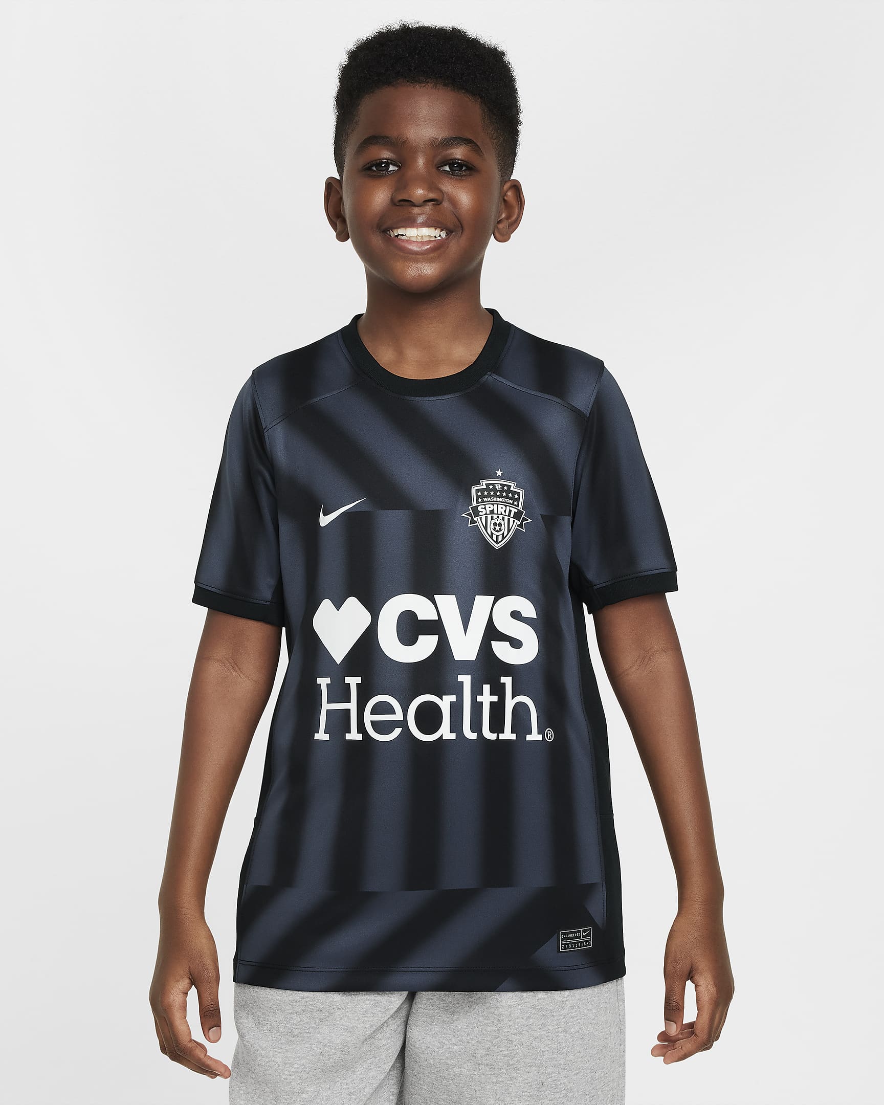 Washington Spirit 2024 Stadium Primary Big Kids' Nike Dri-FIT NWSL Replica Jersey - Black