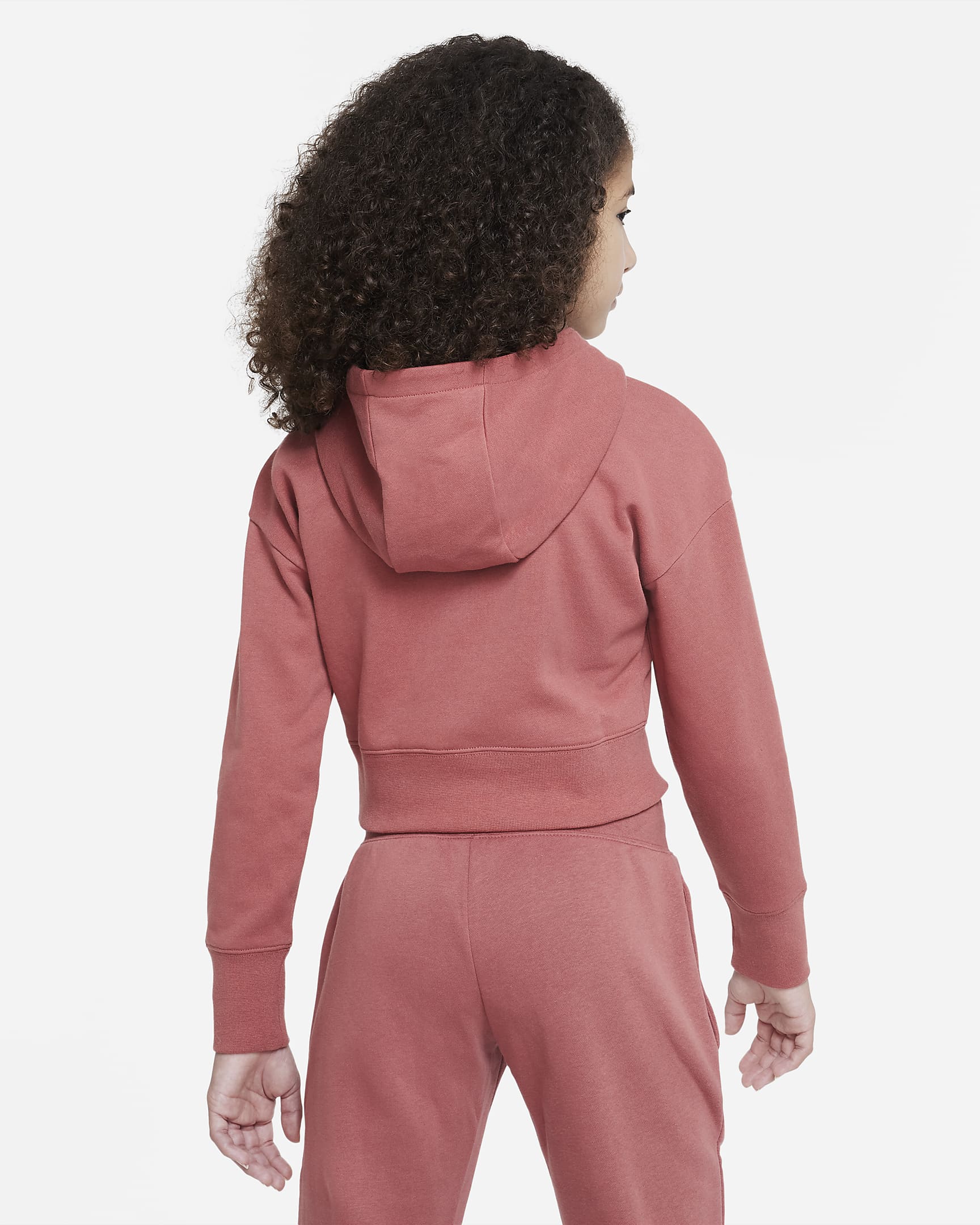 Nike Sportswear Club Big Kids' (Girls') French Terry Cropped Hoodie ...