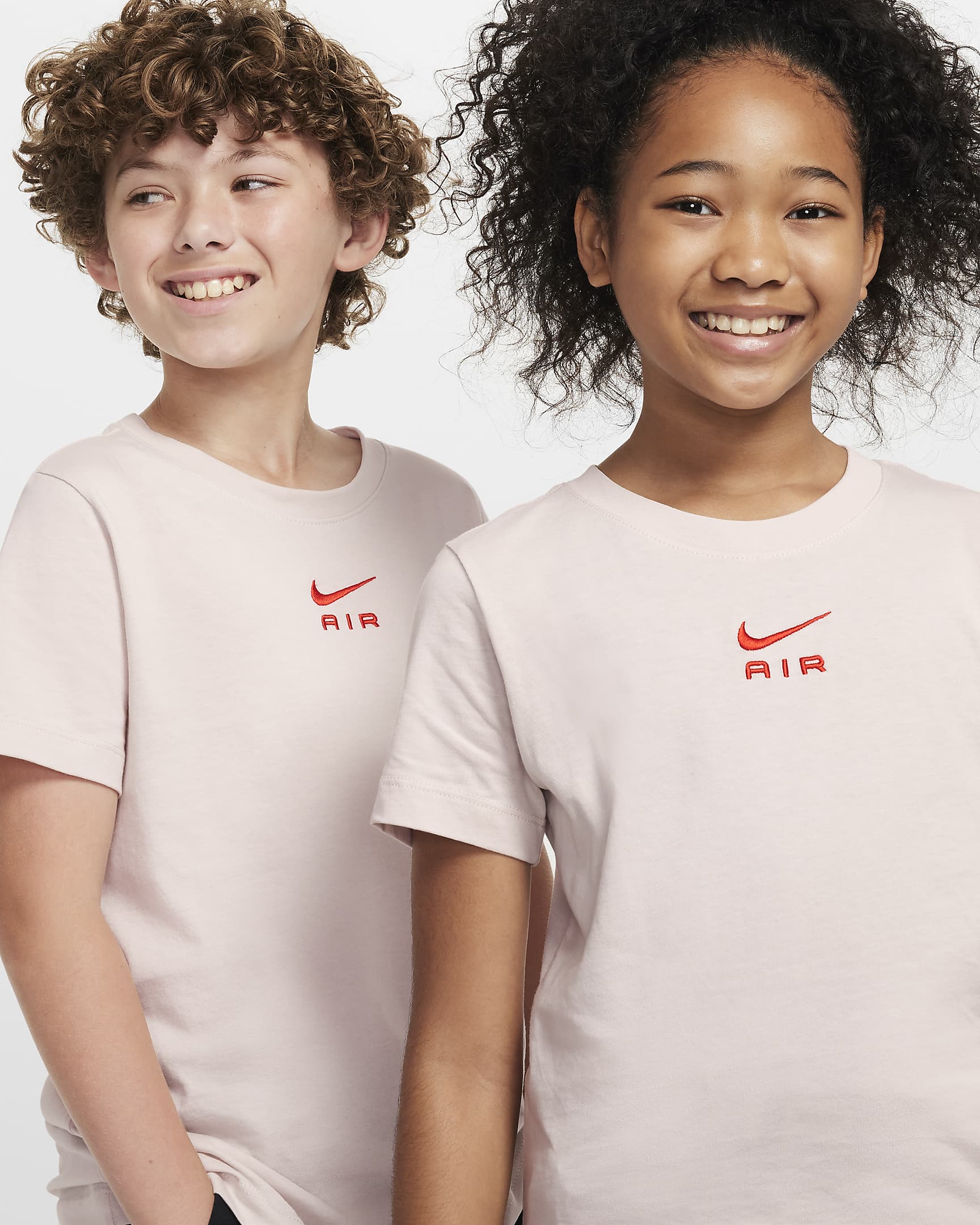 Playera para niños talla grande Nike Air - Marrón verdoso claro