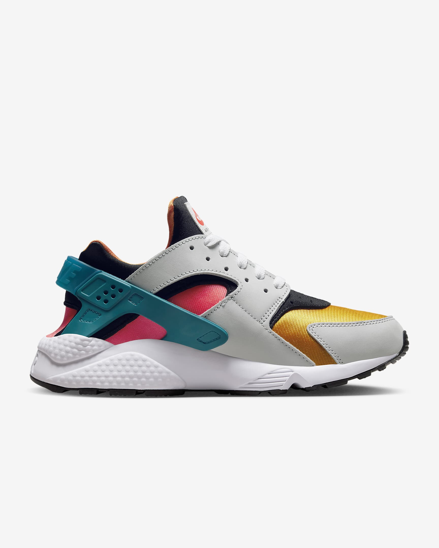 Calzado para hombre Nike Air Huarache - Platino puro/Abeto brillante/Negro/Carmesí brillante