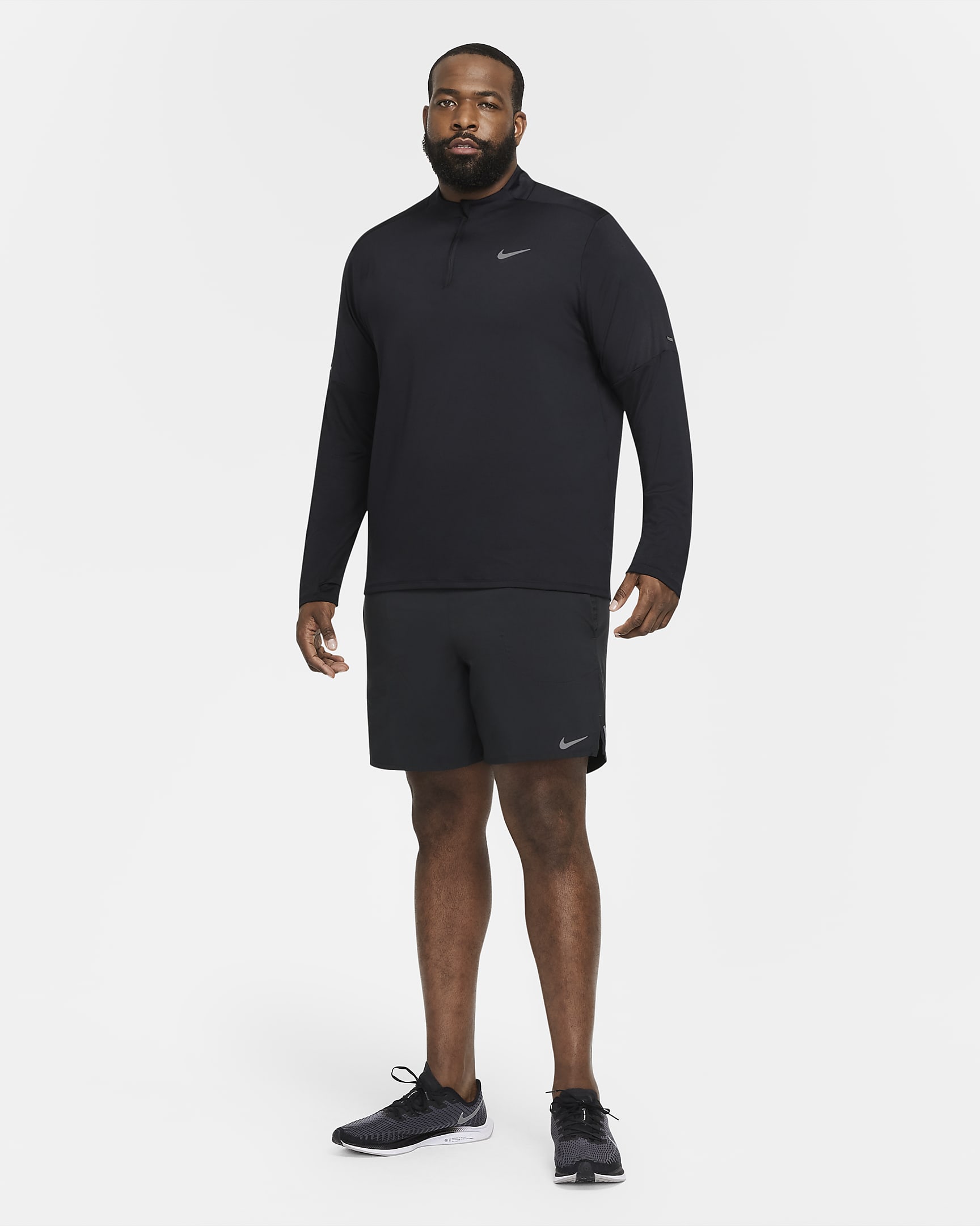 Haut de running à demi-zip Dri-FIT Nike pour homme - Noir