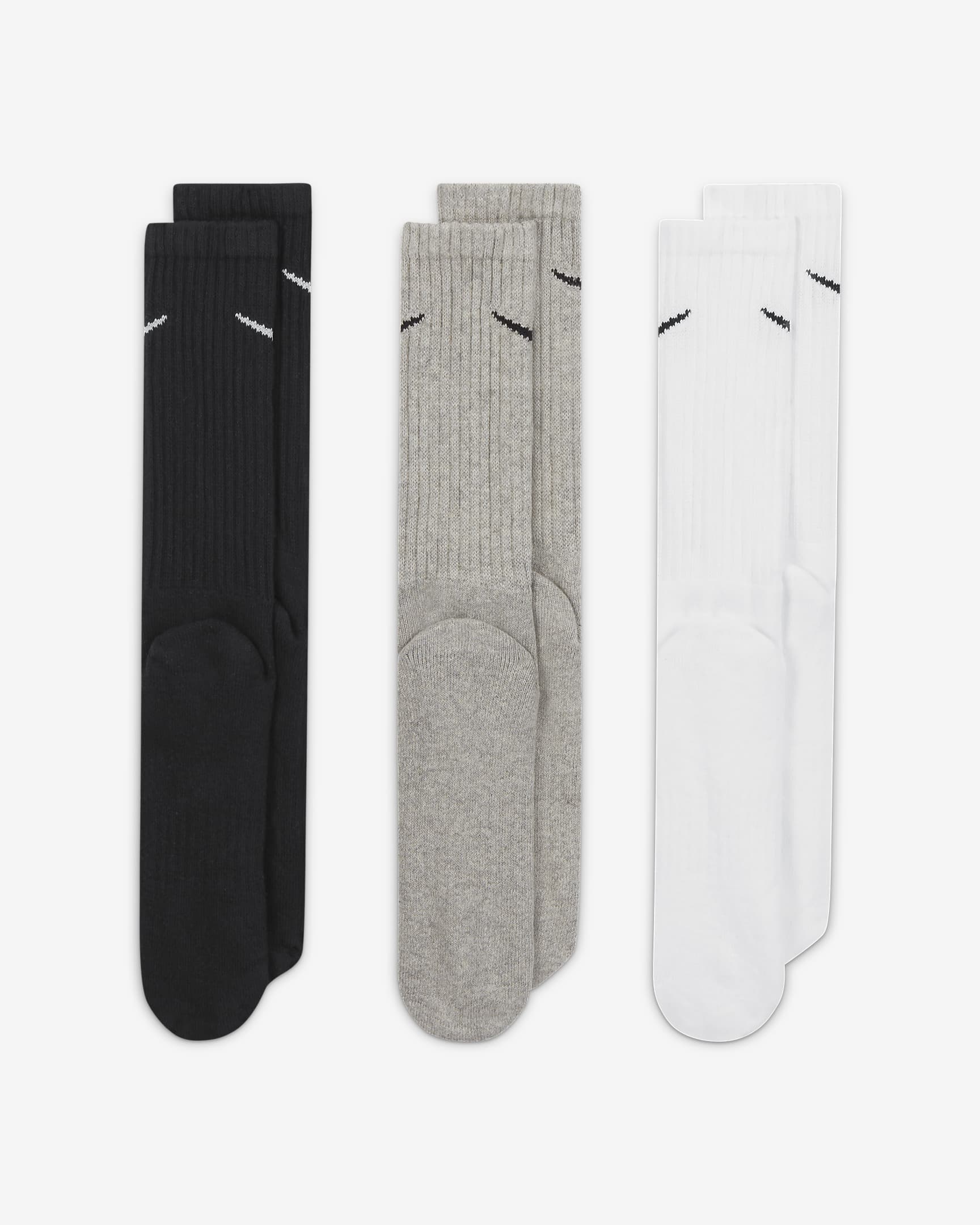 Nike Cushioned Training Crew Socks (3 Pairs) - Multi-Colour