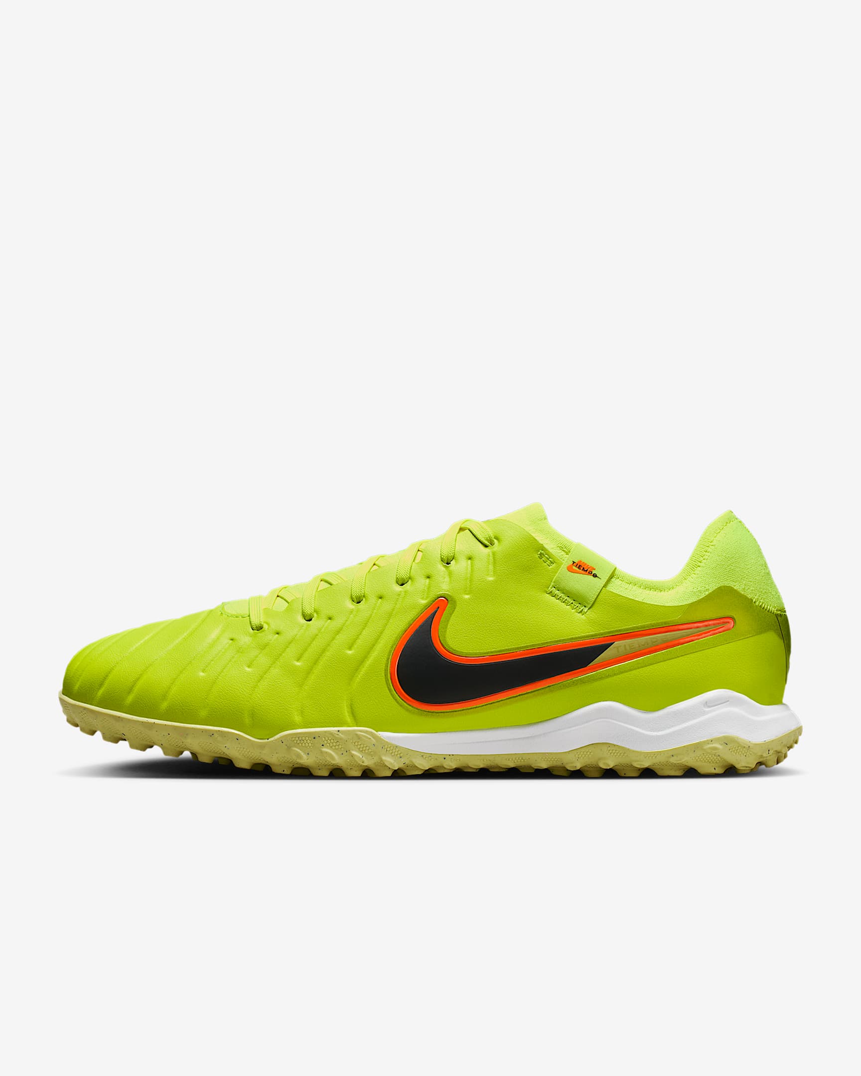 Nike Tiempo Legend 10 Pro Turf Low-Top Football Shoes - Volt/Black