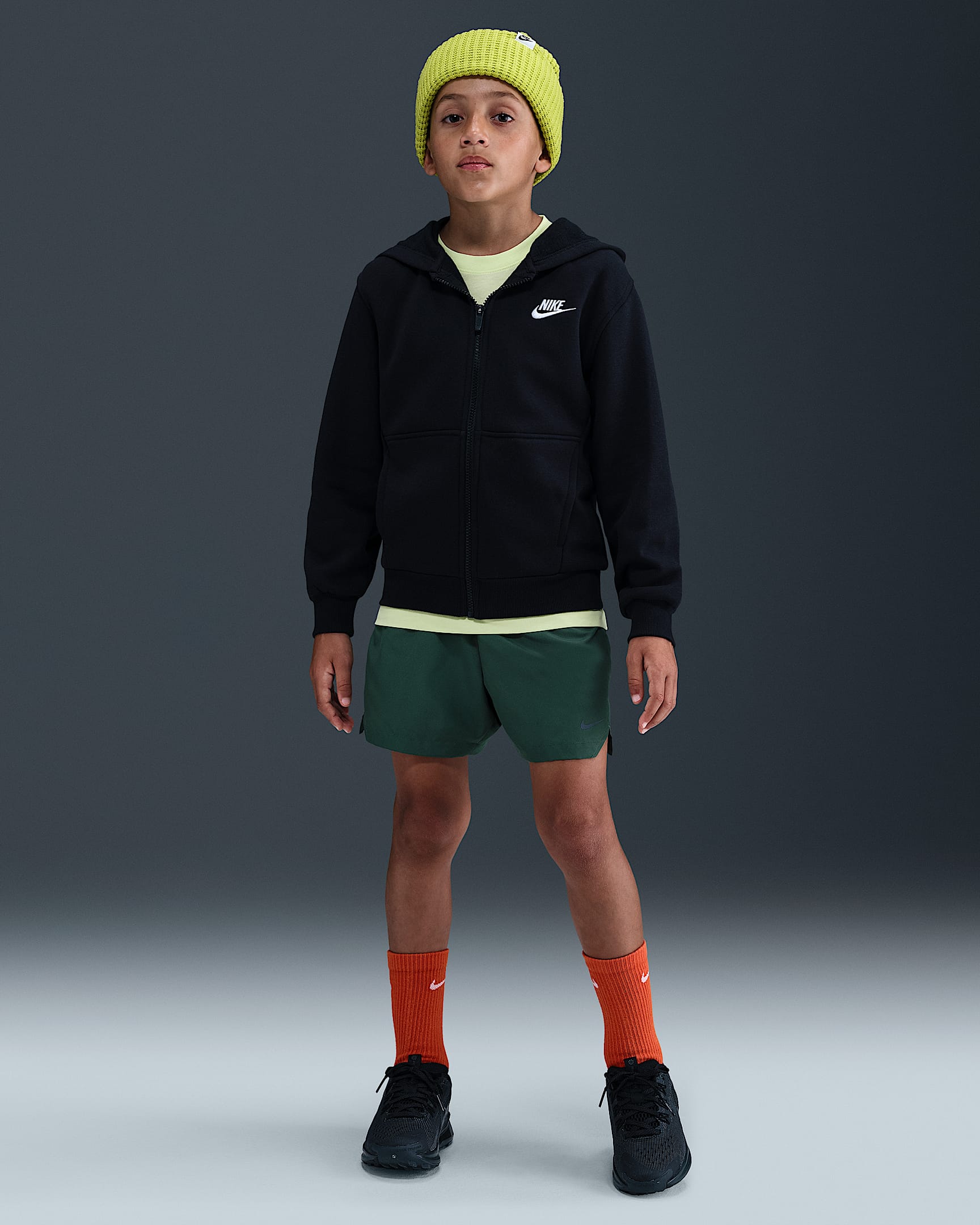 Nike Multi Tech Big Kids' Dri-FIT Woven Shorts - Fir/Black
