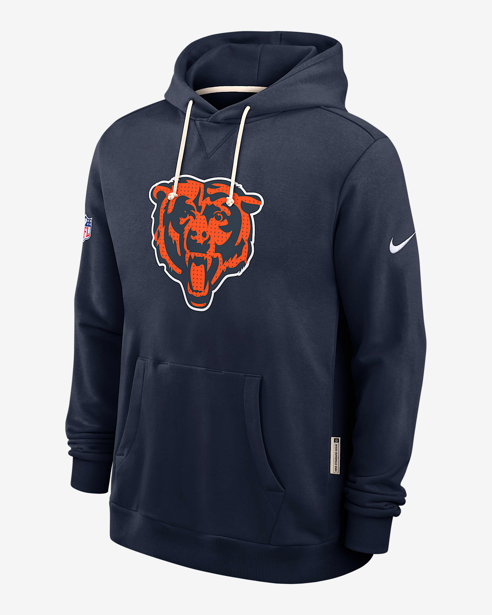 Chicago Bears Initial Home Sideline Men's Nike Dri-FIT NFL Pullover Hoodie - Marine