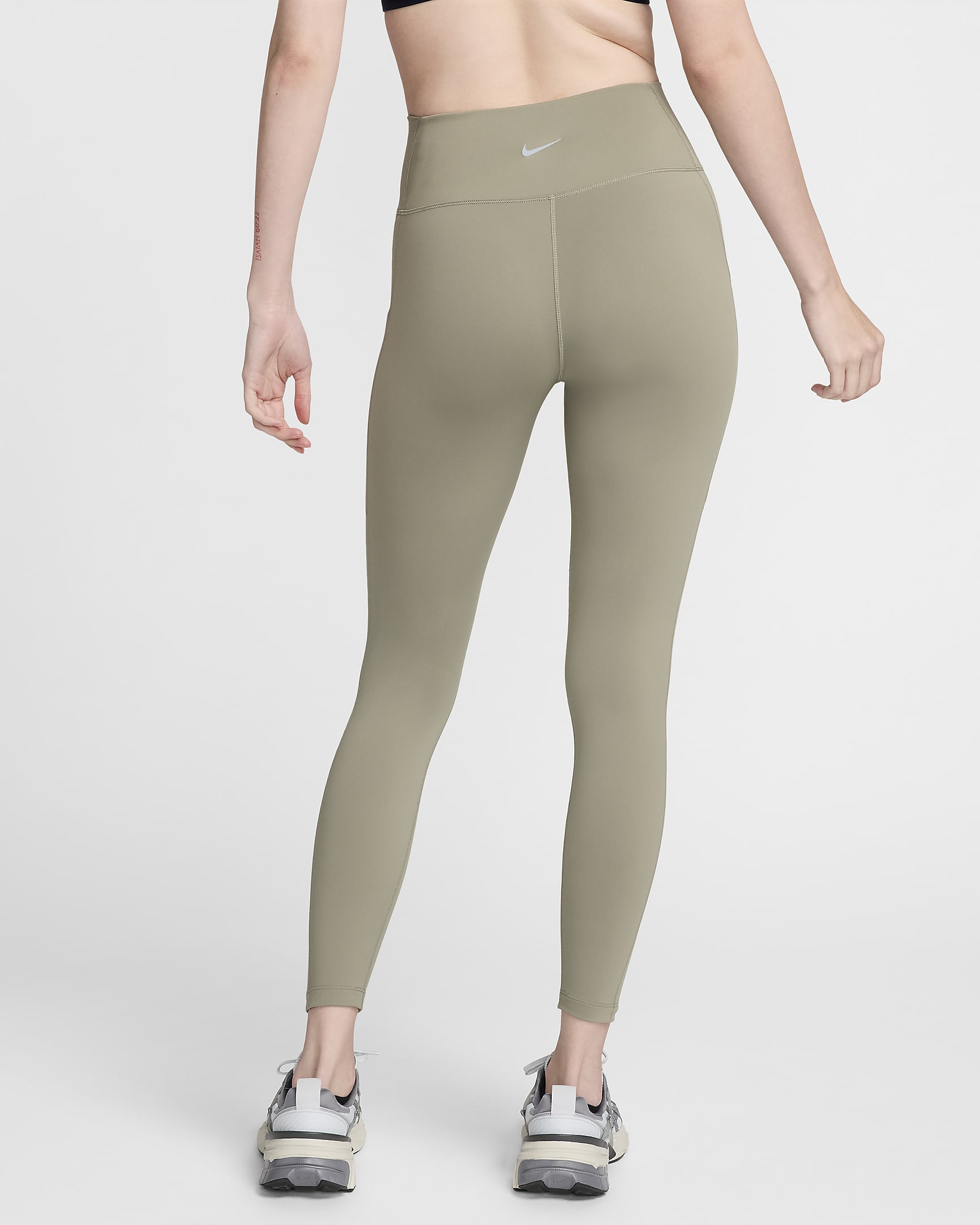 Leggings tiro alto de 7/8 con bolsillos para mujer Nike One - Militar claro/Negro